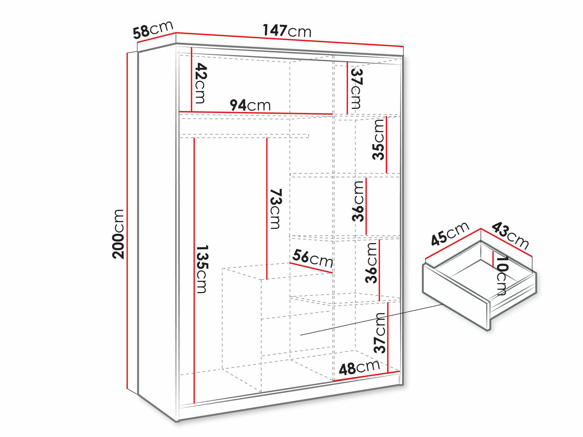 Gardróbszekrény Dortivu IV (Wellingtoni tölgy)