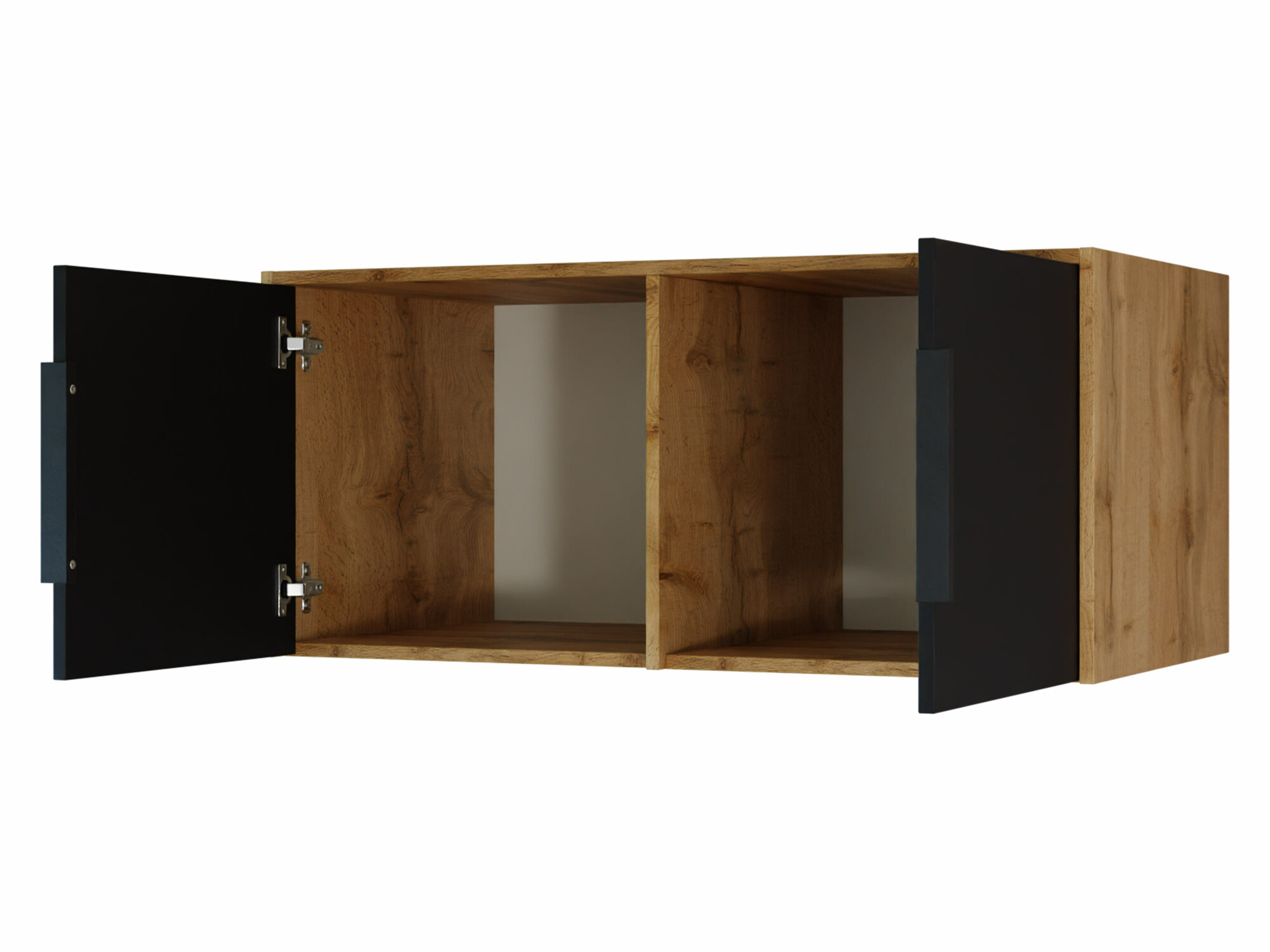 Gardróbszekrény Collis (Wotan tölgy + Fekete)