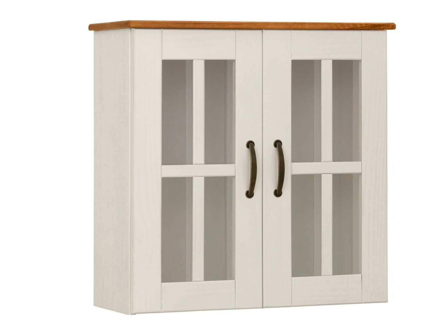 Fali fürdőszoba szekrény Ophlevu 104 (Fehér + Mézes tölgy)