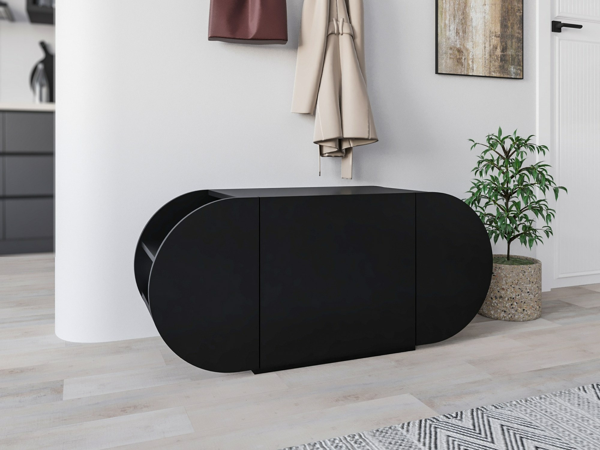 Cipőtároló Kailua 2145 (Fekete)