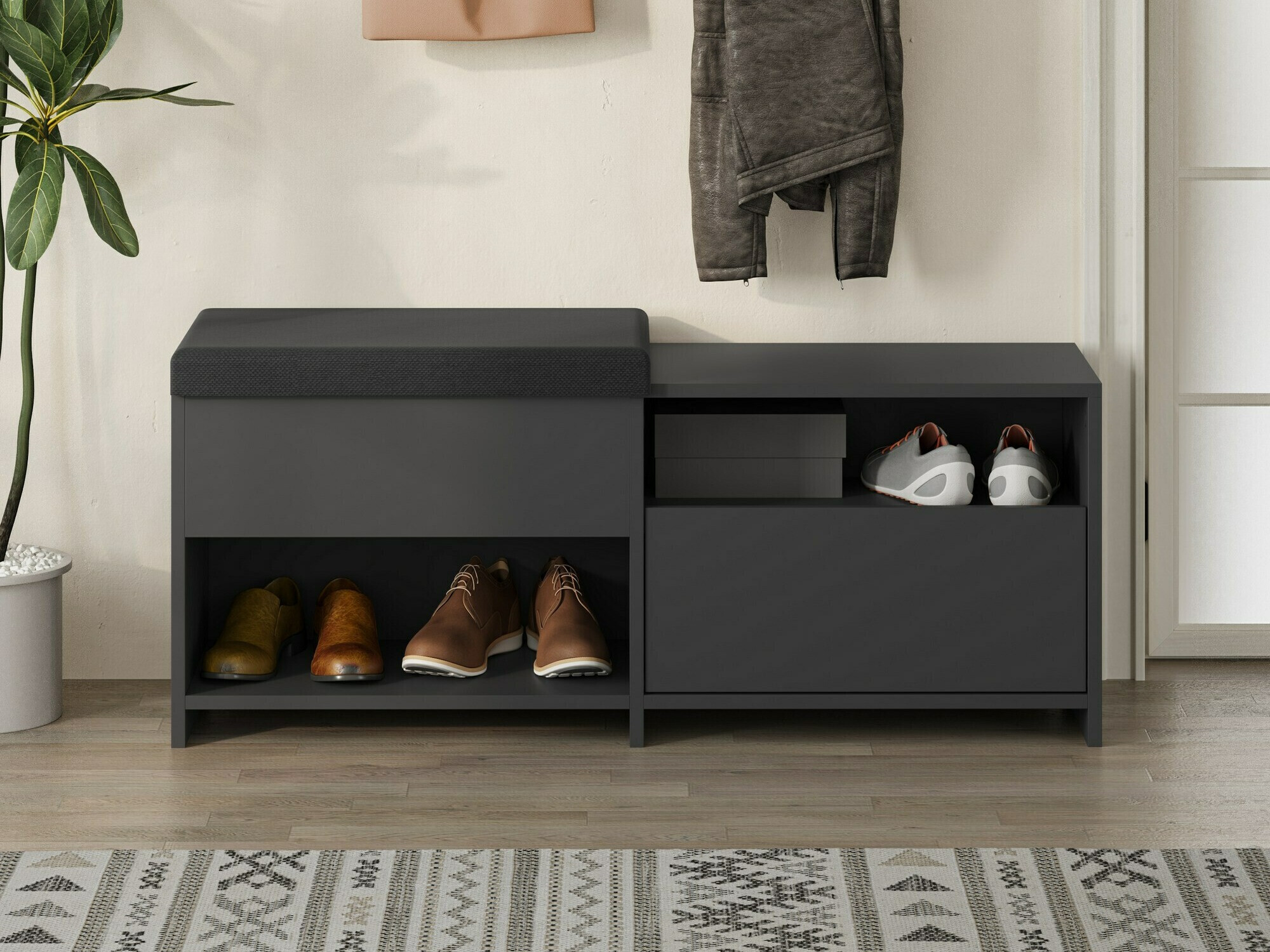 Cipőtároló Kailua 2146 (Antracit)