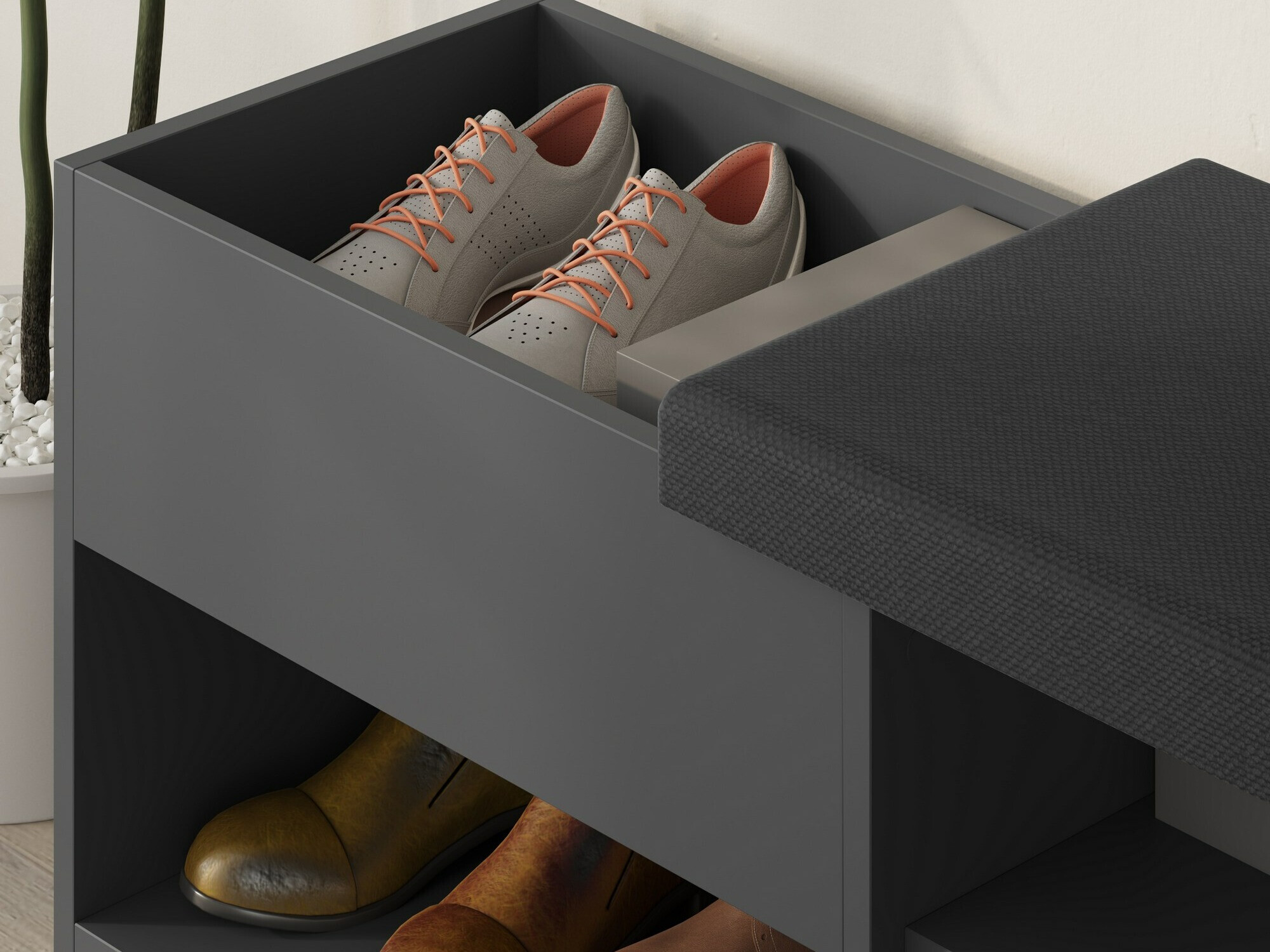 Cipőtároló Kailua 2146 (Antracit)