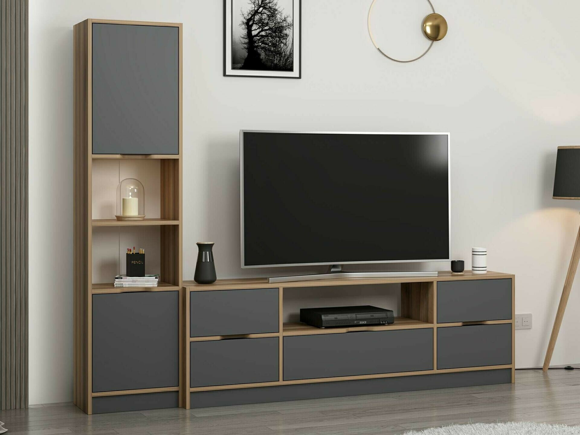 Nappali szett Kailua J116 (Dió + Antracit)