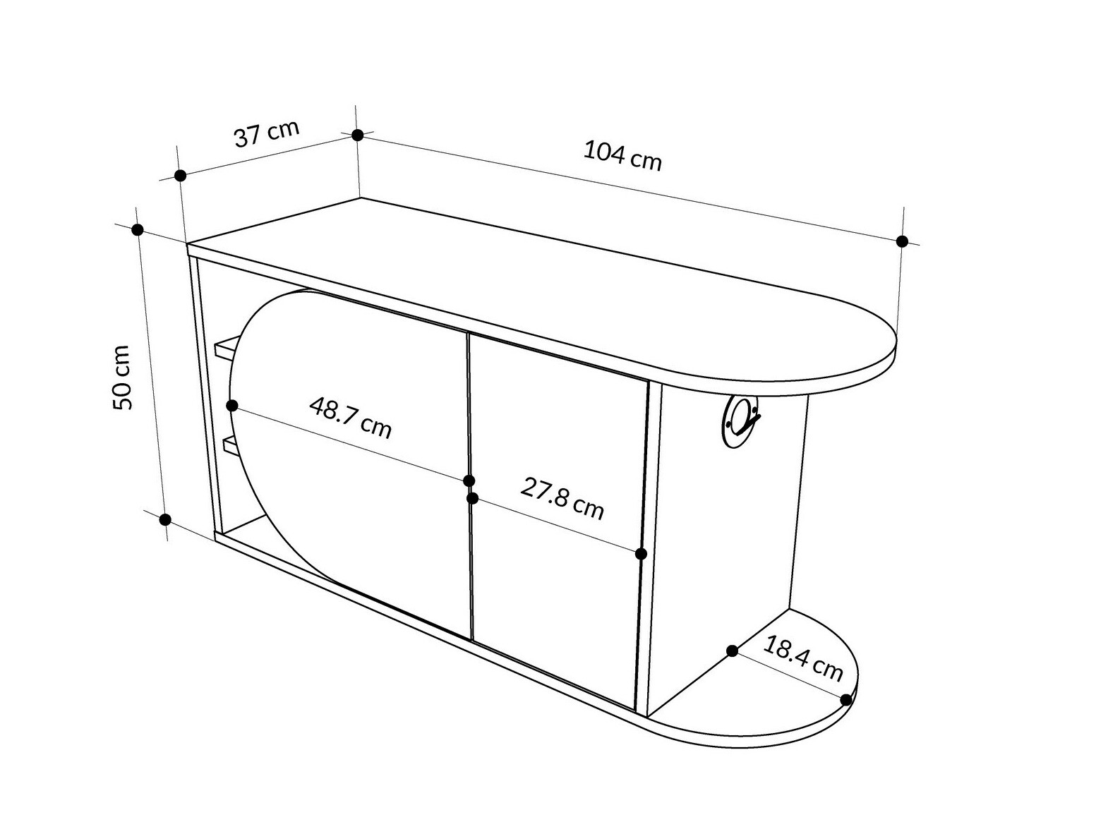 Cipőtároló Kailua 2151 (Fehér + Tölgy)