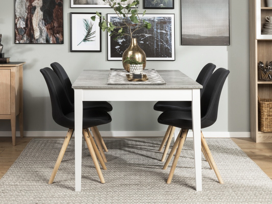 Étkezőgarnitúra Andrarum 179 (Fekete)