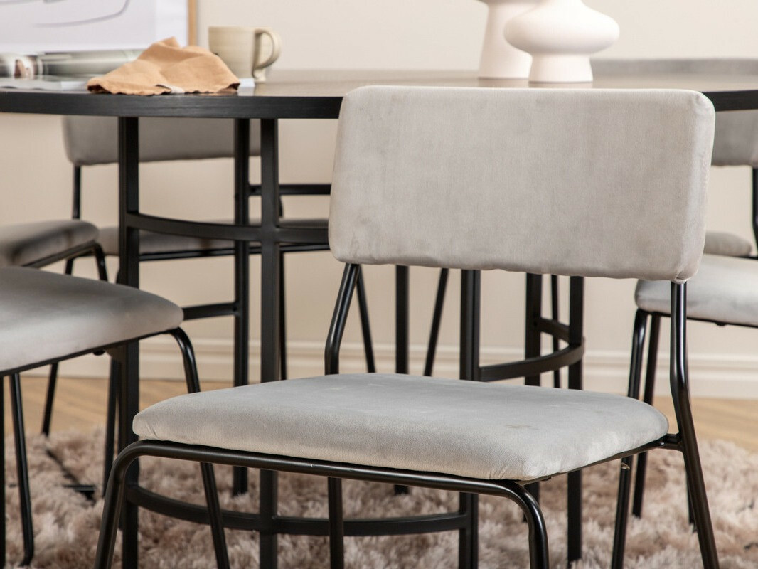 Étkezőgarnitúra Dallas 2399 (Fekete + Szürke)