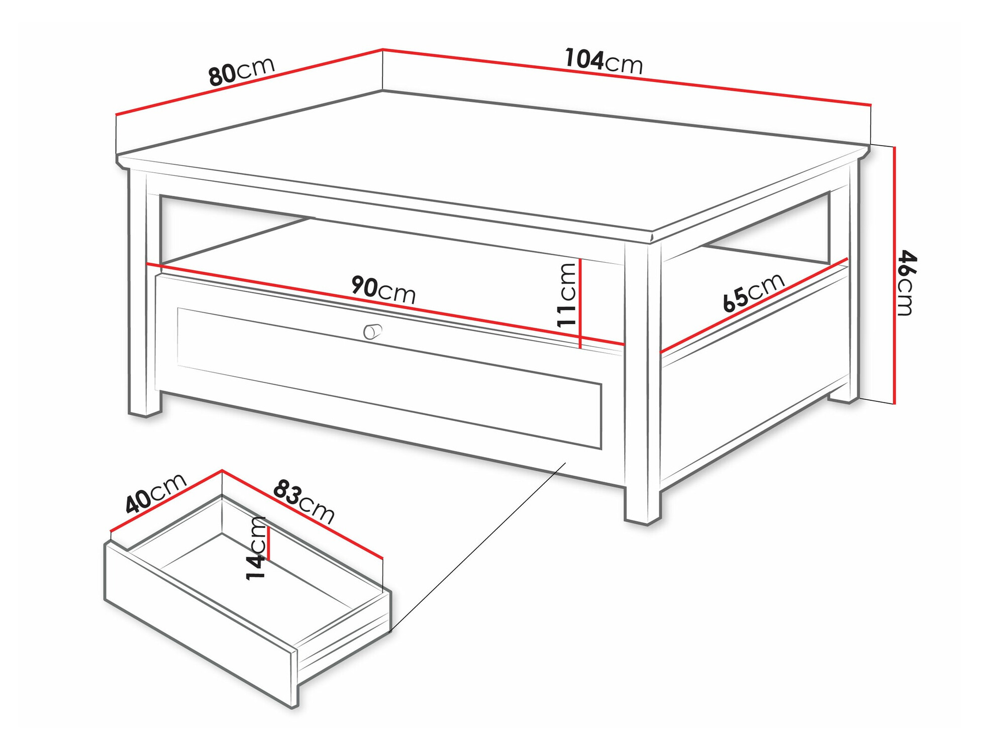 Dohányzóasztal Comfivo Custos