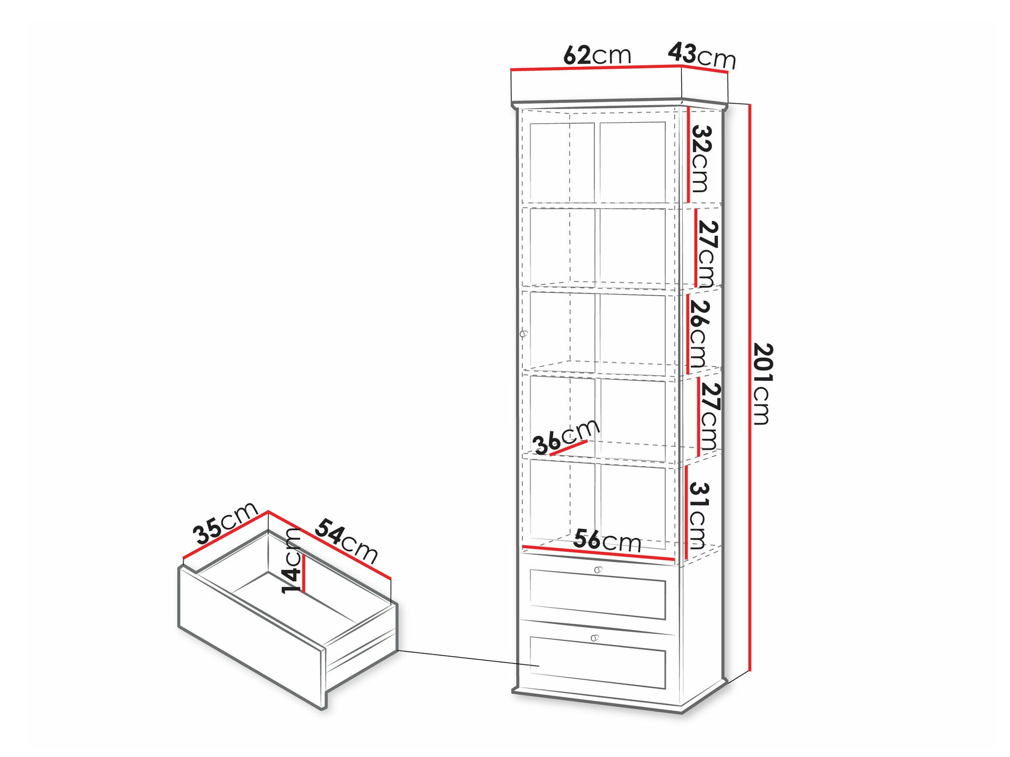 Könyvespolc Comfivo Ruvlare 106