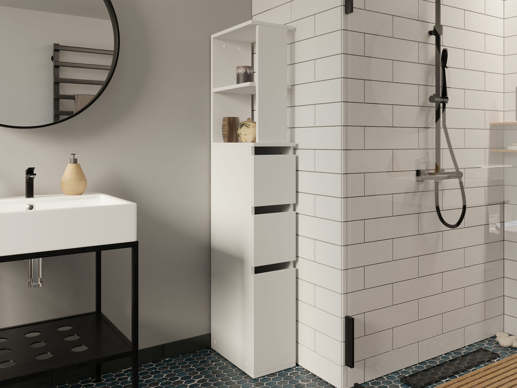 Beépített fürdőszoba szekrény Comfivo 384