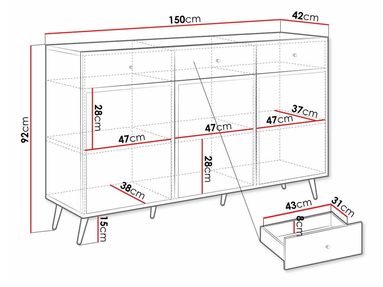 Komód Comfivo Nuromo 101 (Beige)