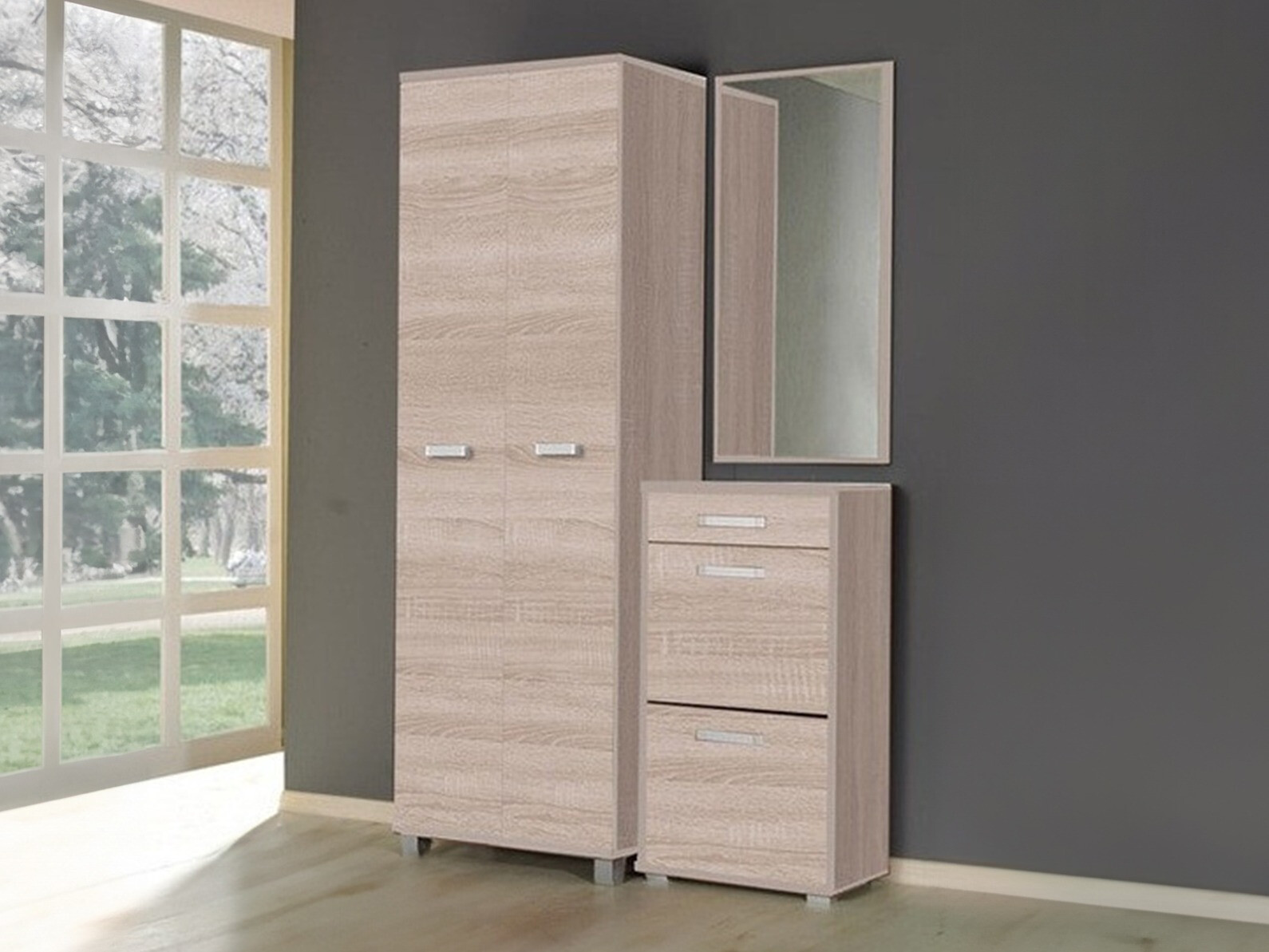 Előszoba garnitúra Cirevau 141 (Sonoma tölgy)