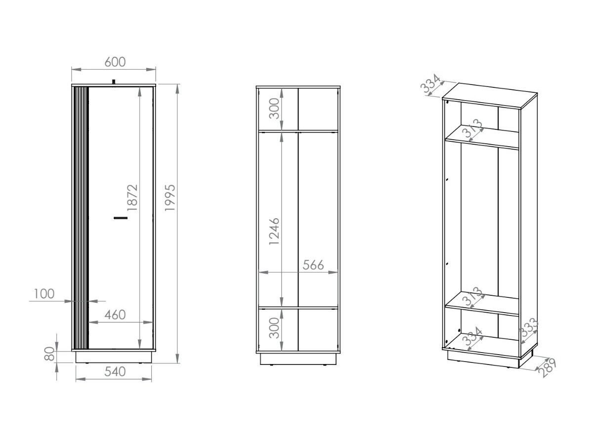 Gardróbszekrény Revcire 100