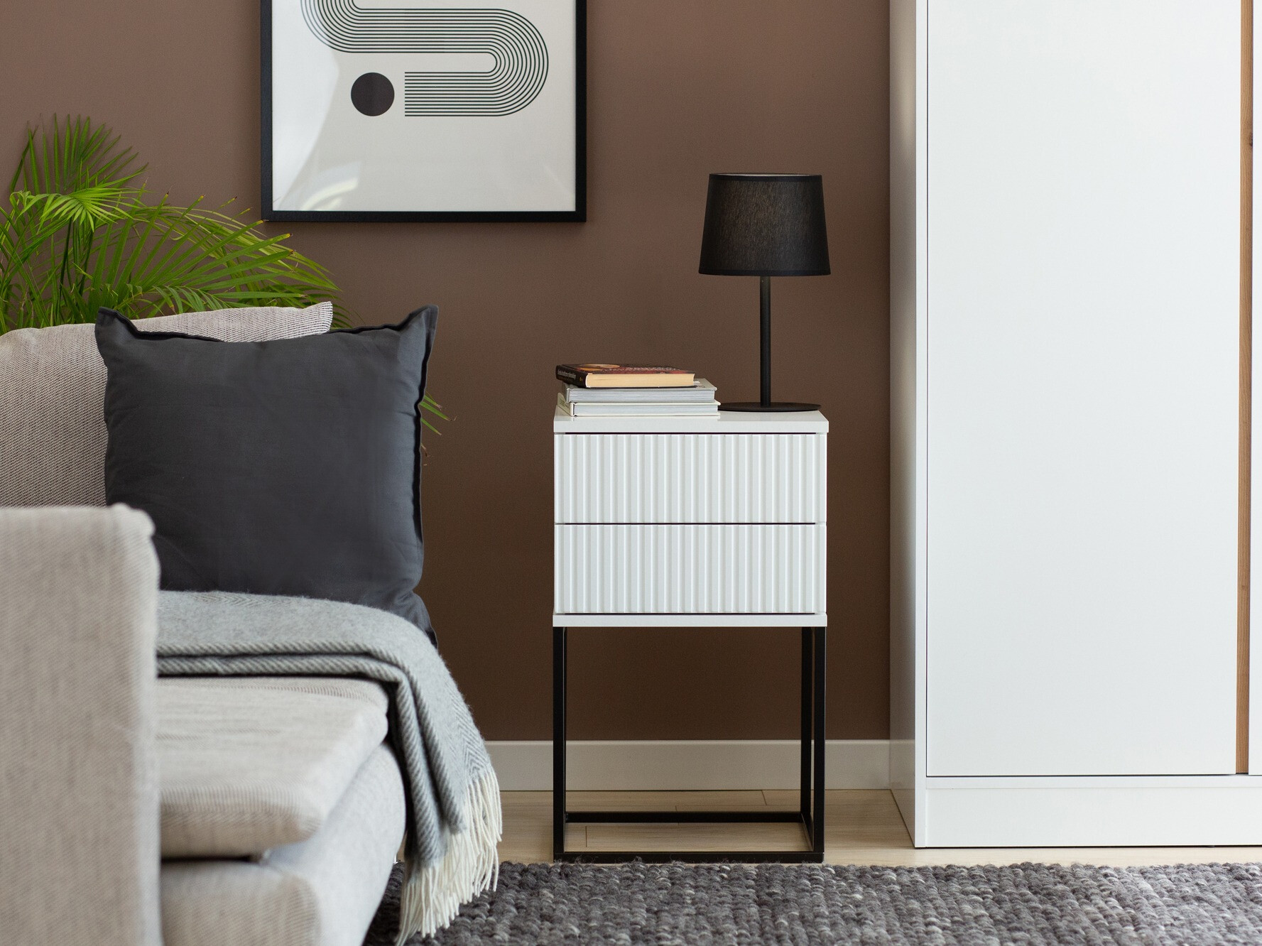 Éjjeliszekrény Bristol 195 (Fehér)