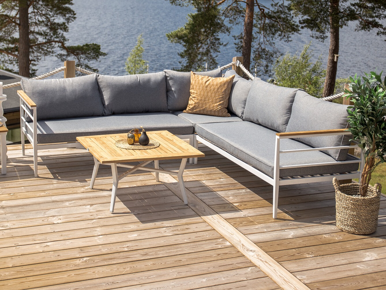 Kerti bútor Dallas 525 (Fehér + Szürke)