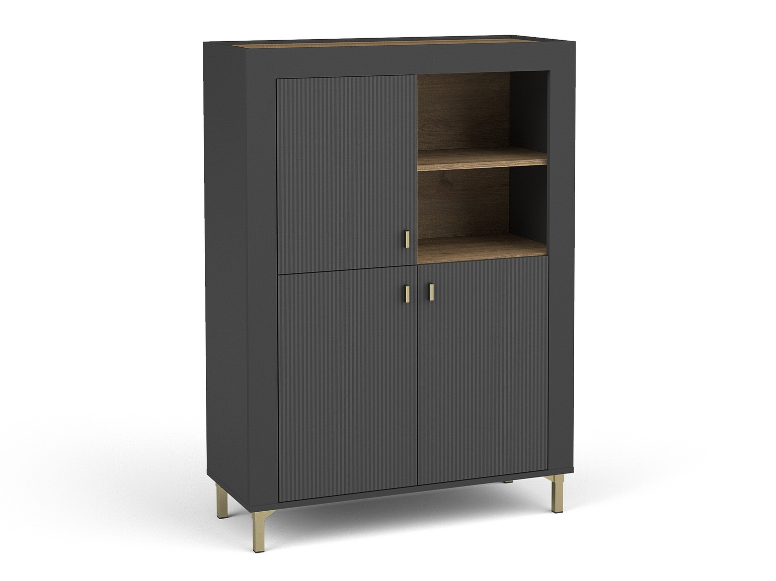 Könyvespolc Mormavu 105 (Matt fekete)