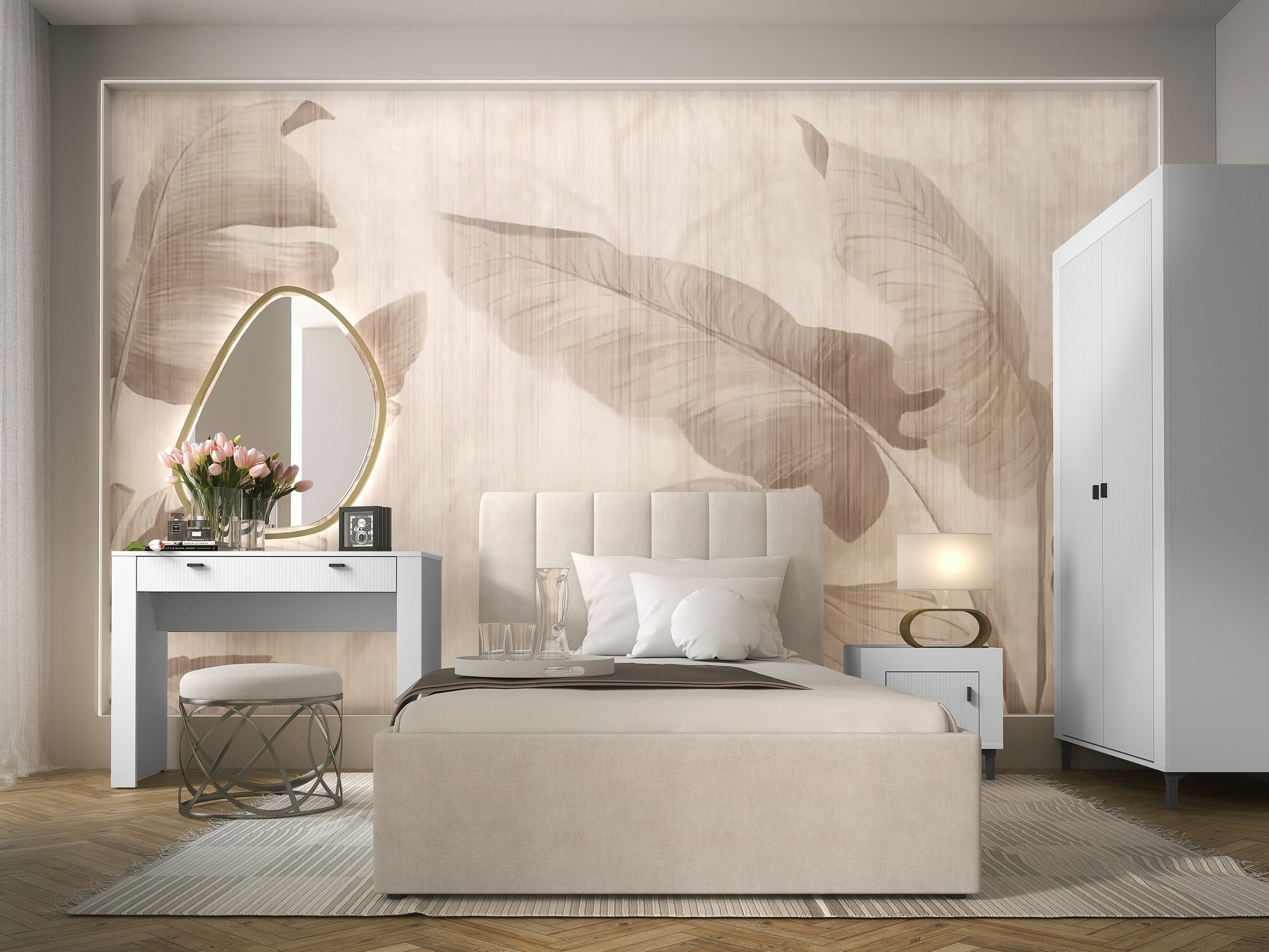 Fésülködő asztal Mormavu 108 (Matt fehér)