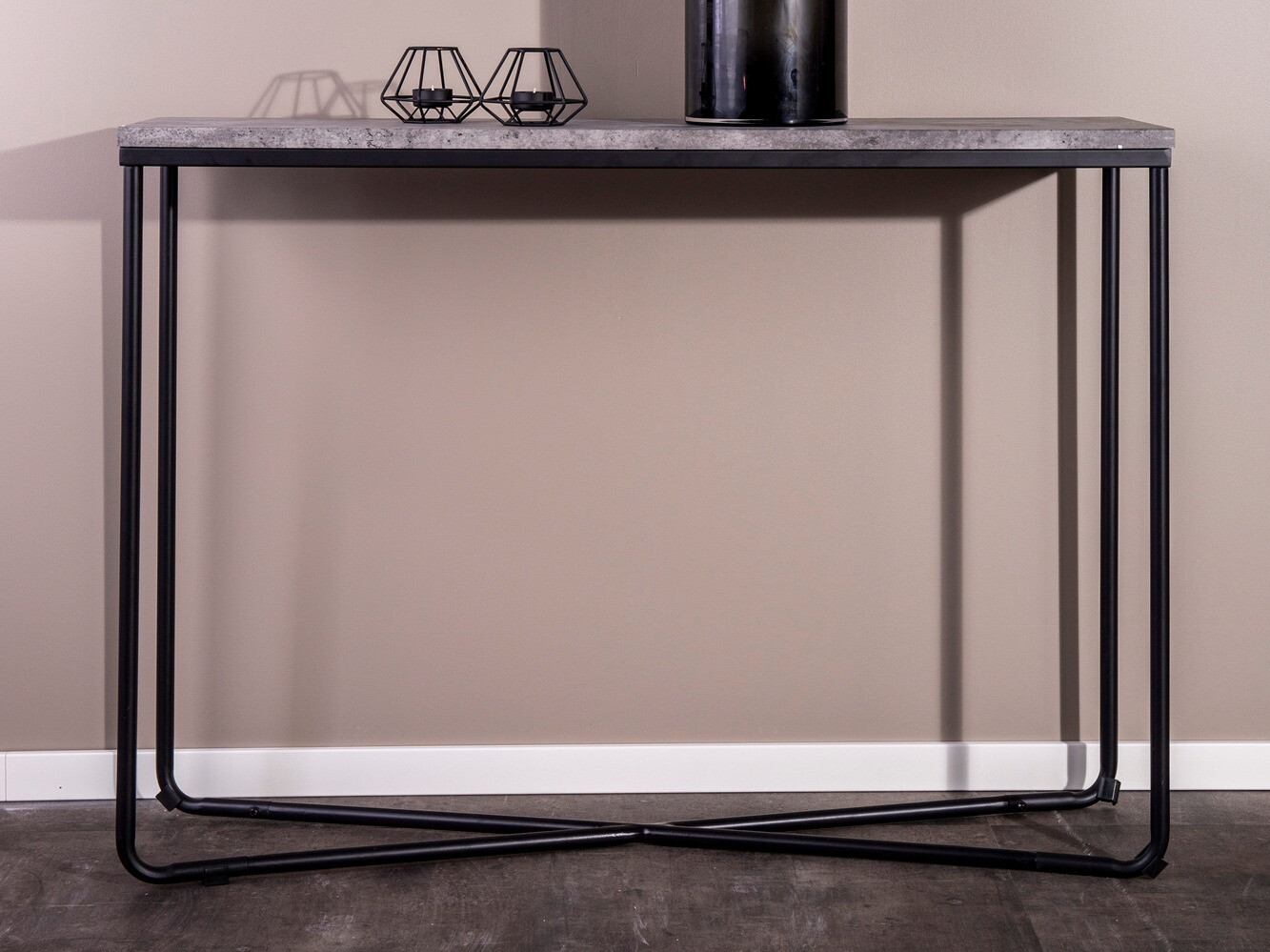 Konzolasztal Dallas 197 (Beton + Fekete)