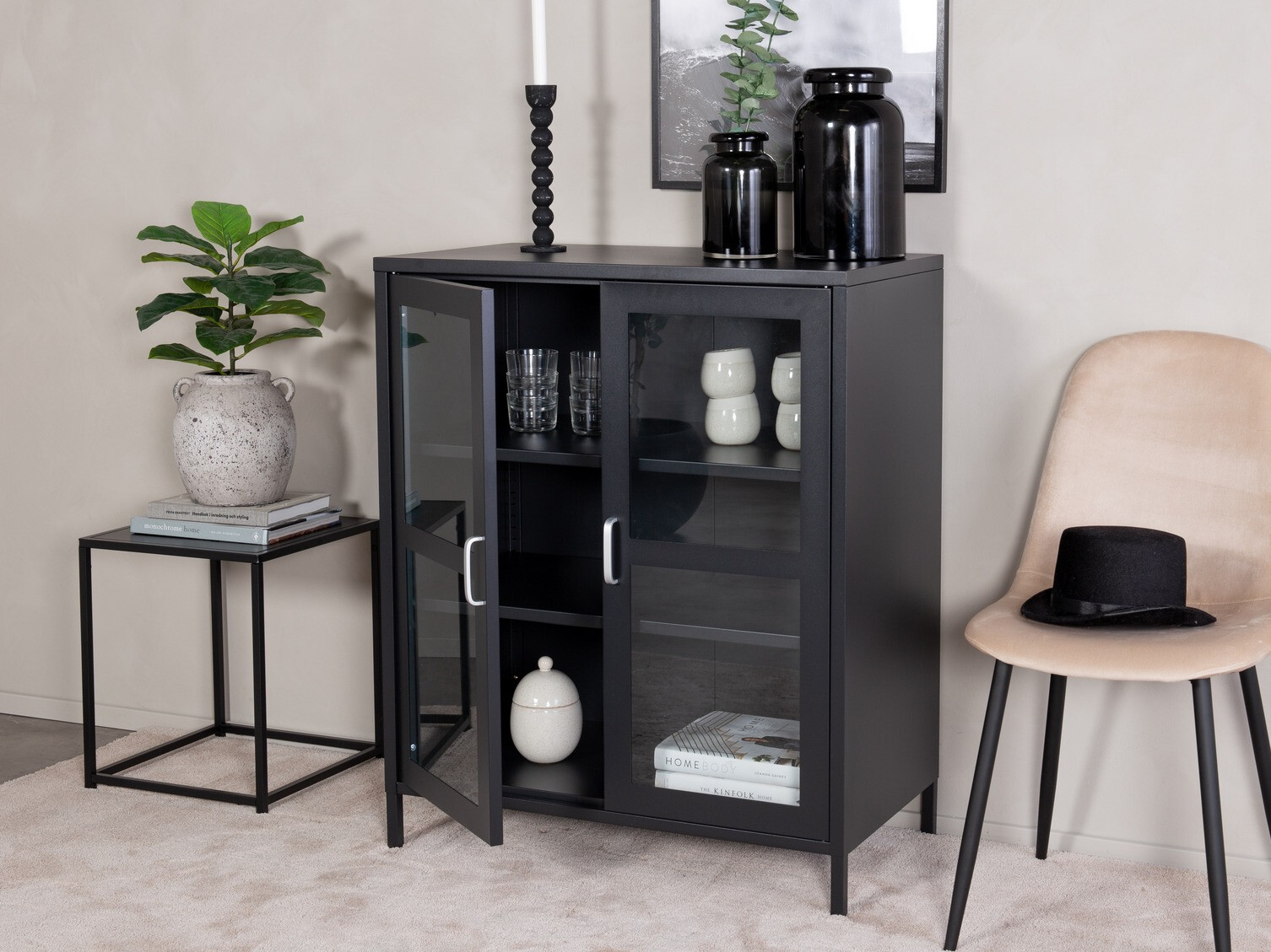 Szekrény Dallas 208 (Fekete)