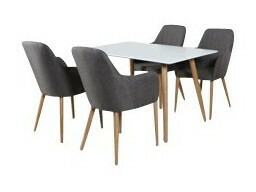 Étkezőgarnitúra Dallas 349 (Sötétszürke + Tölgy)