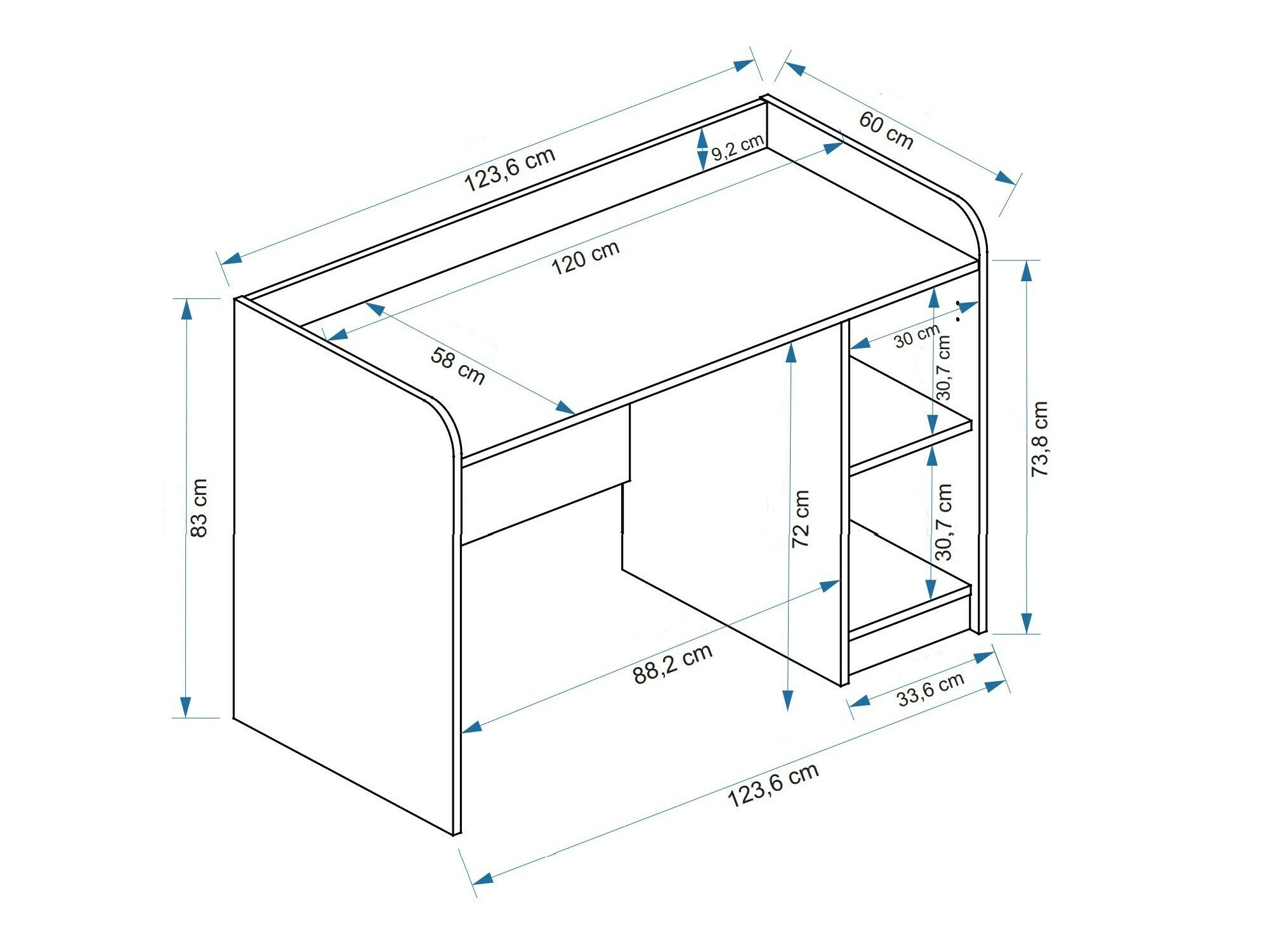 Íróasztal Larcavu 100