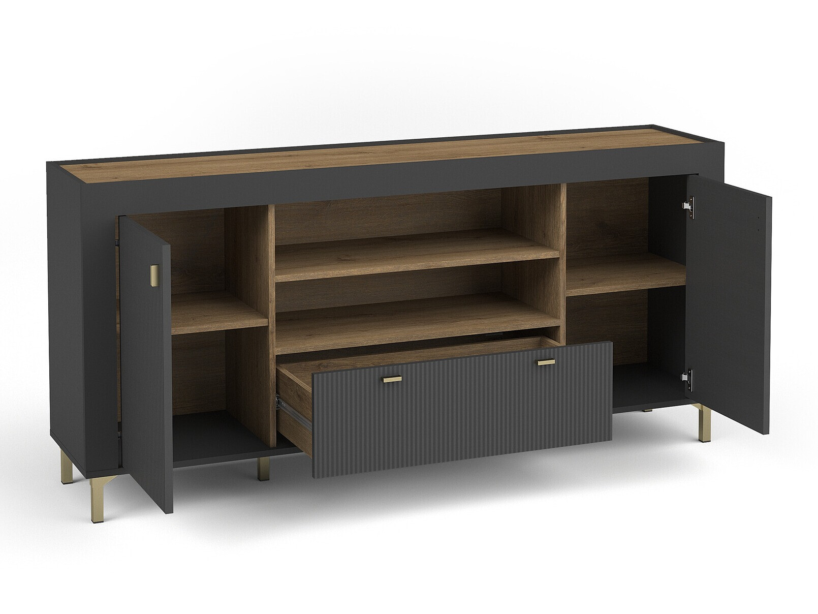 Komód Mormavu 110 (Matt fekete)