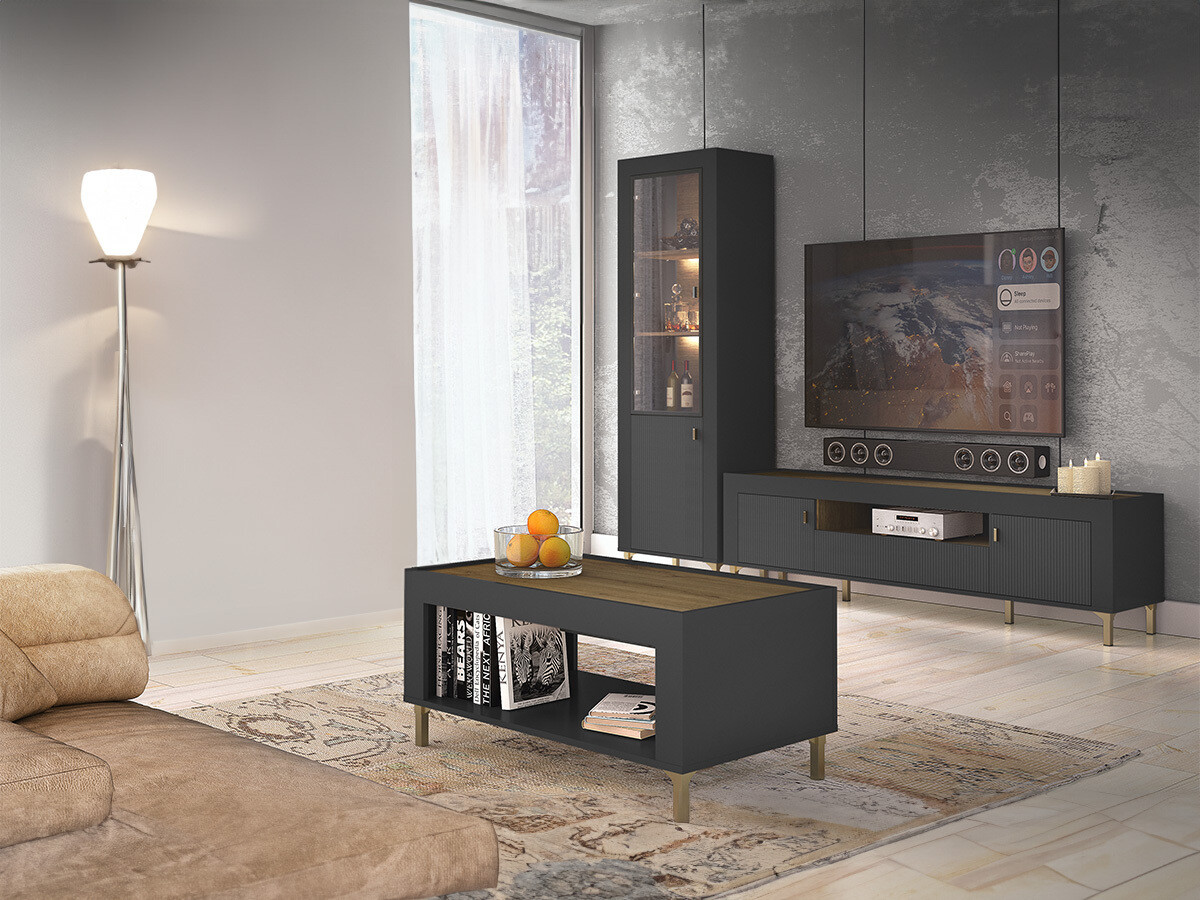 Nappali szett Mormavu 114 (Matt fekete)