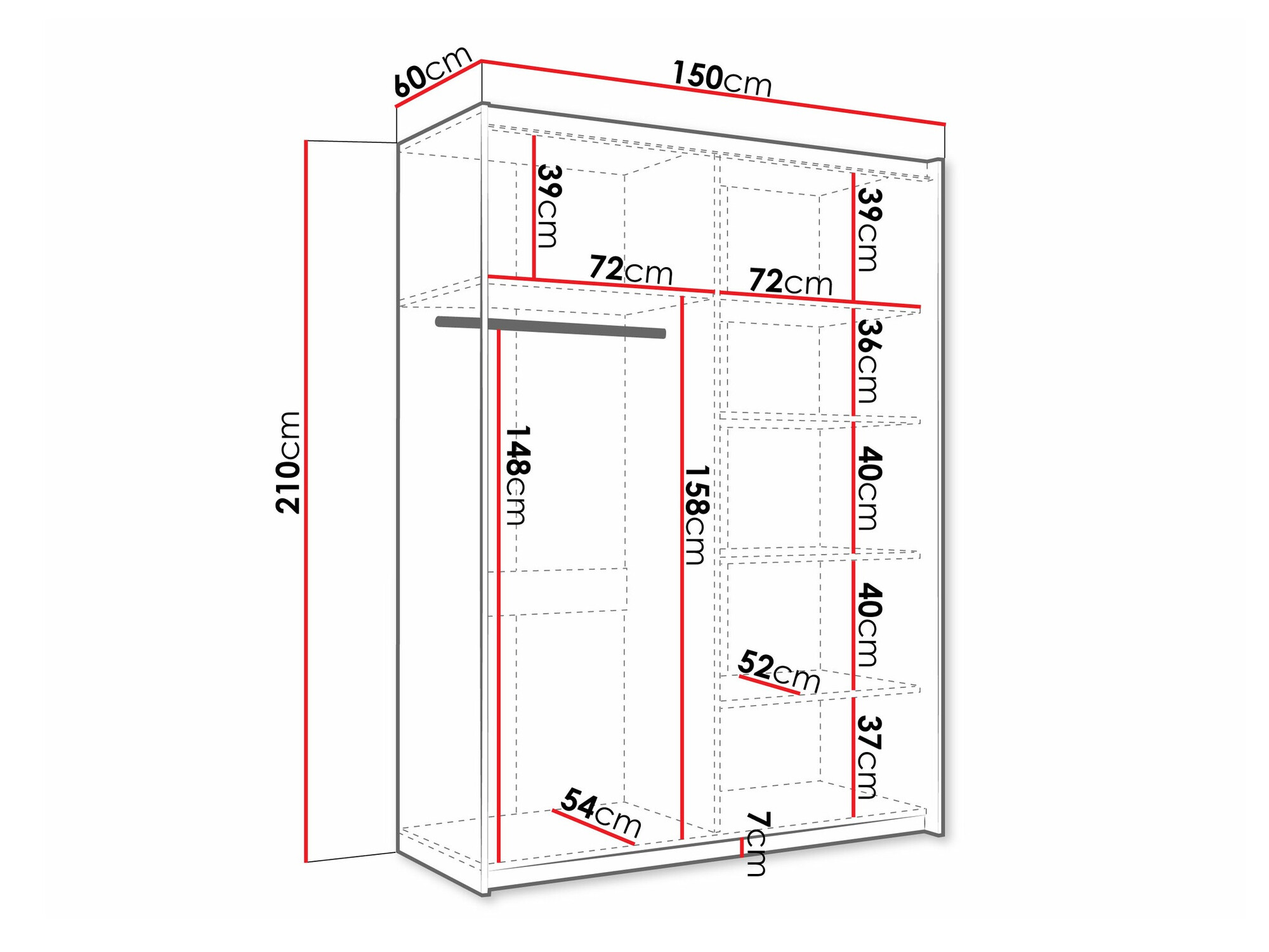 Gardróbszekrény Comfivo Granium I