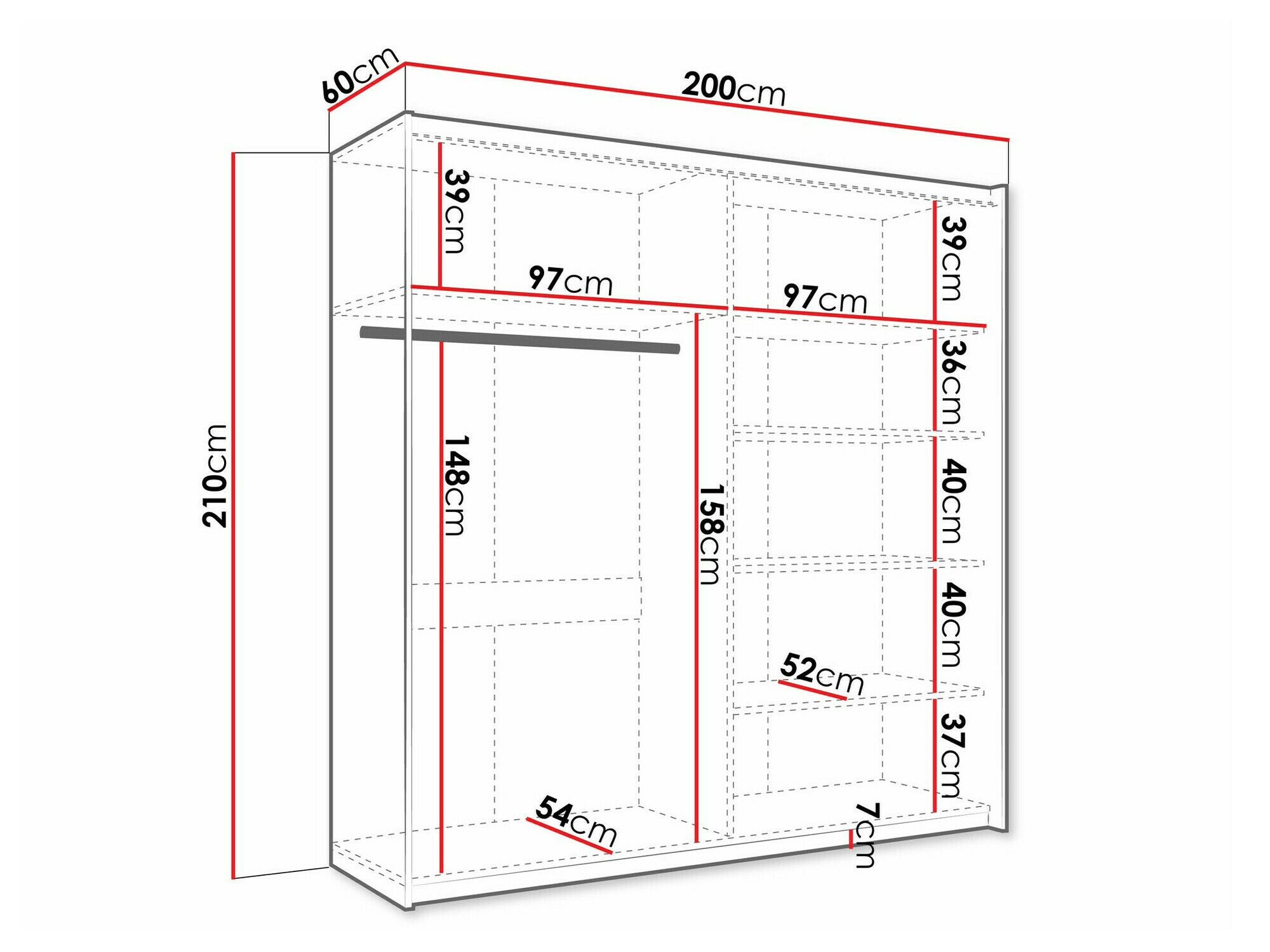 Gardróbszekrény Comfivo Granium II