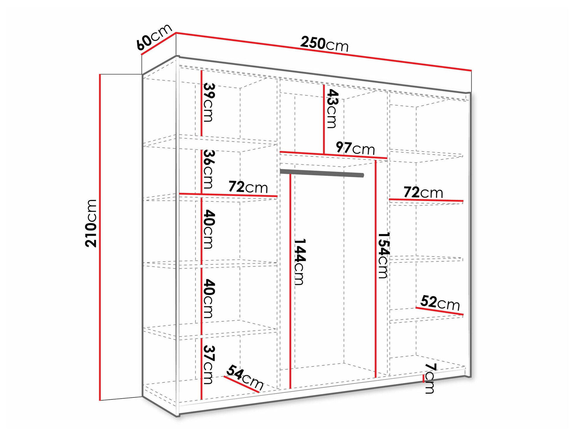 Gardróbszekrény Comfivo Granium III