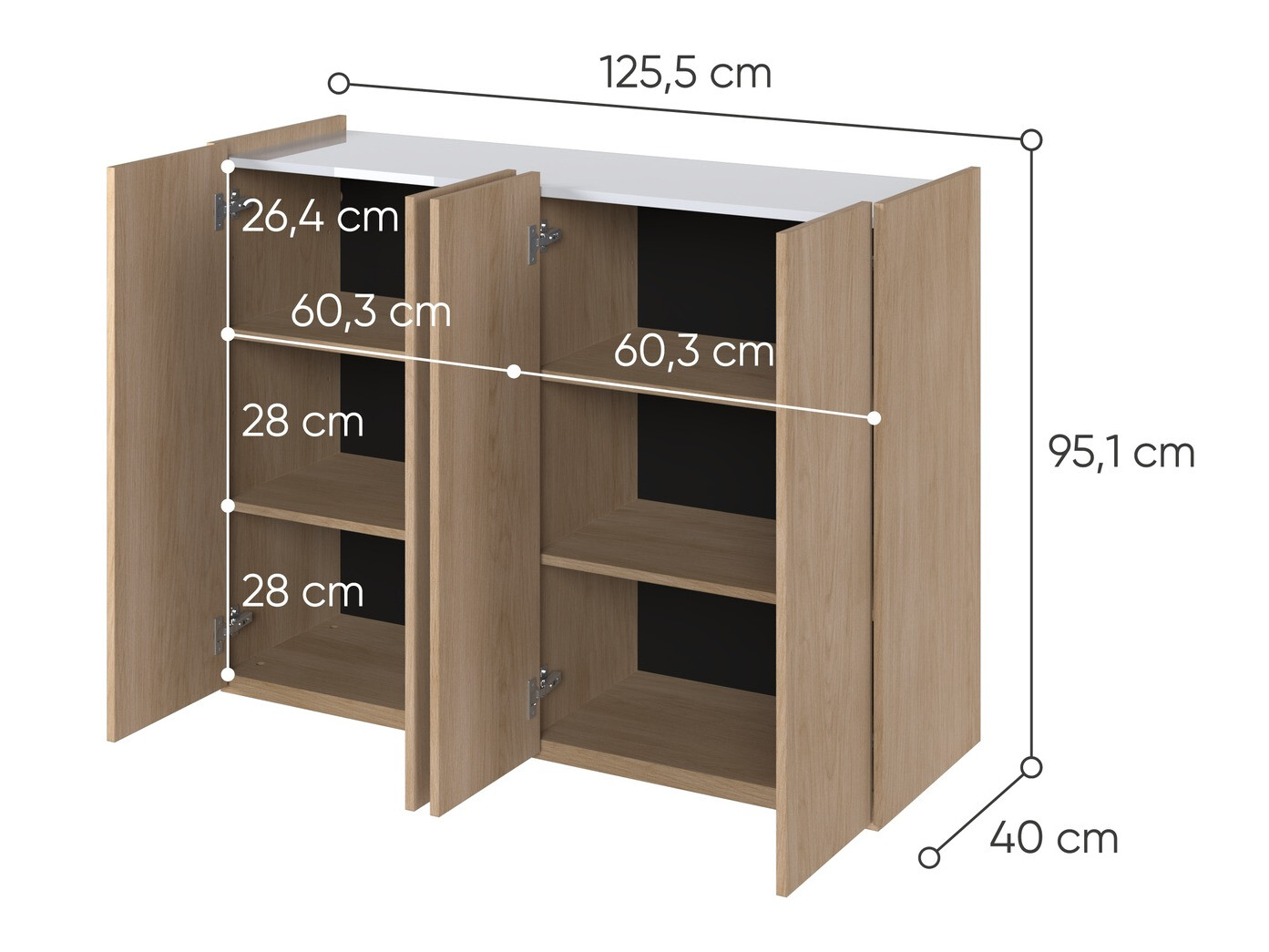 Szekrény Fresno 148 (Tölgy)