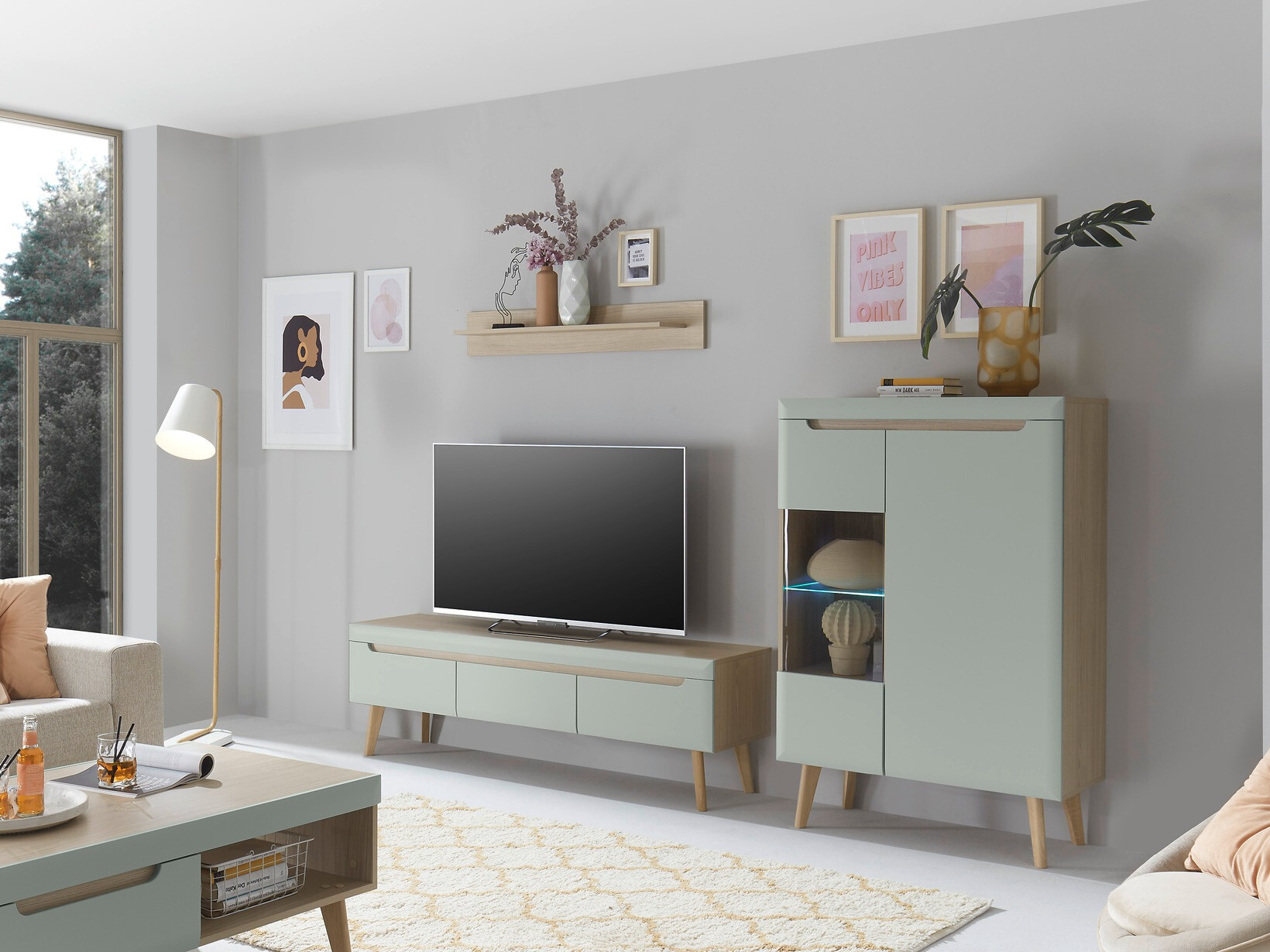 Szekrény Vircava 100 (Világoszöld)