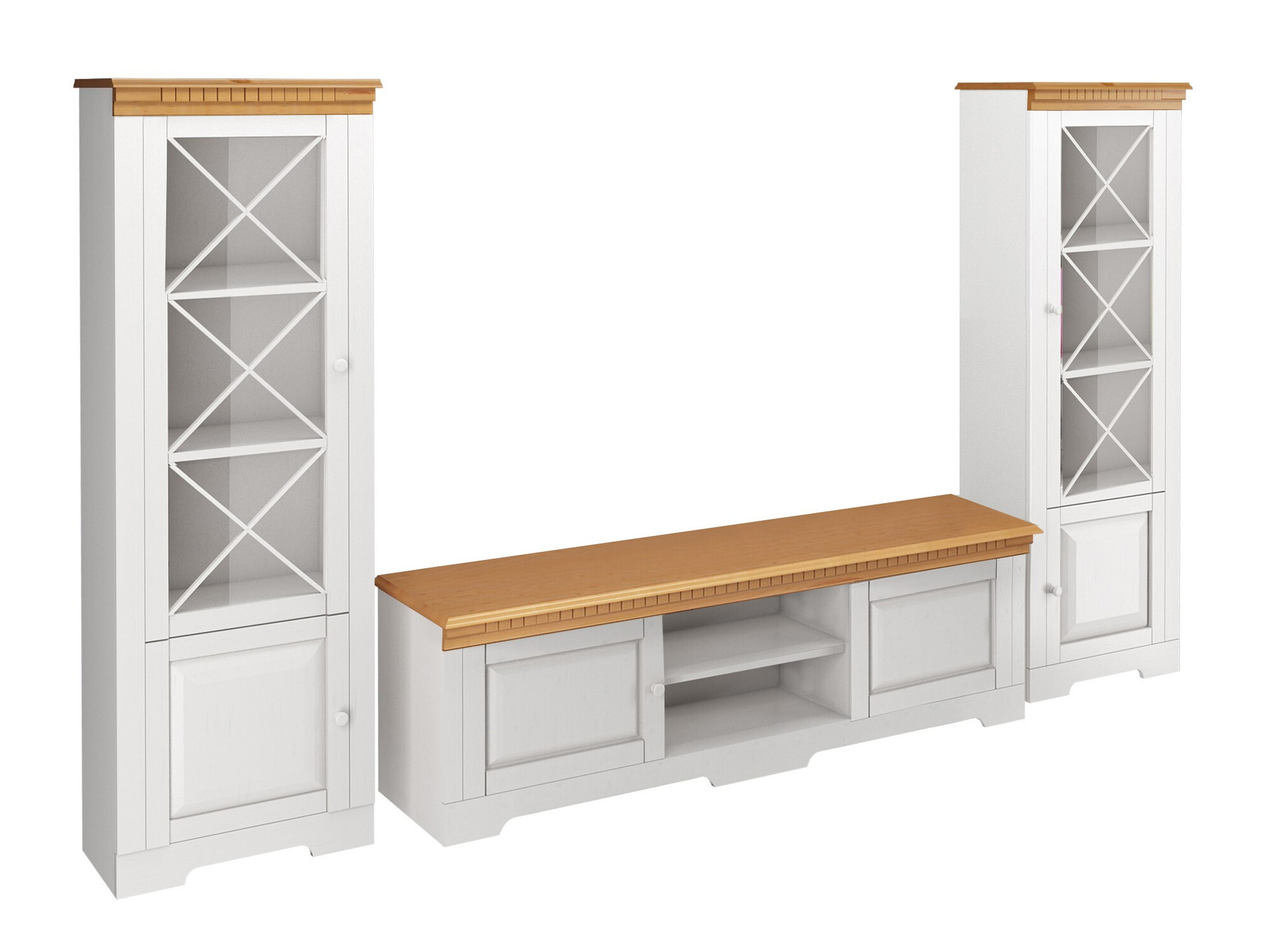 Nappali szett Cavfelo 112 (Fehér + Mézes tölgy)