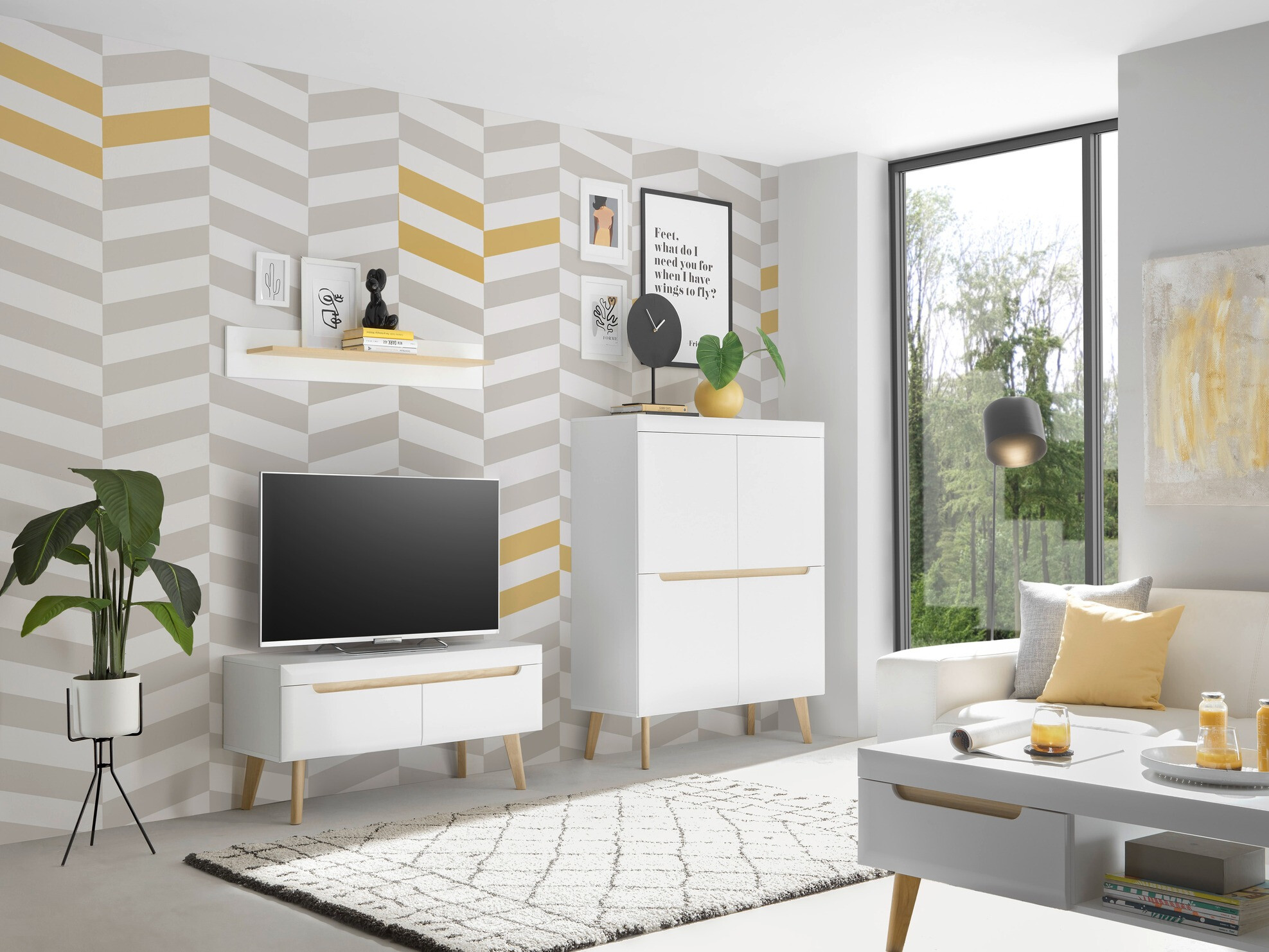 TV-állvány Vircava 102 (Fehér)