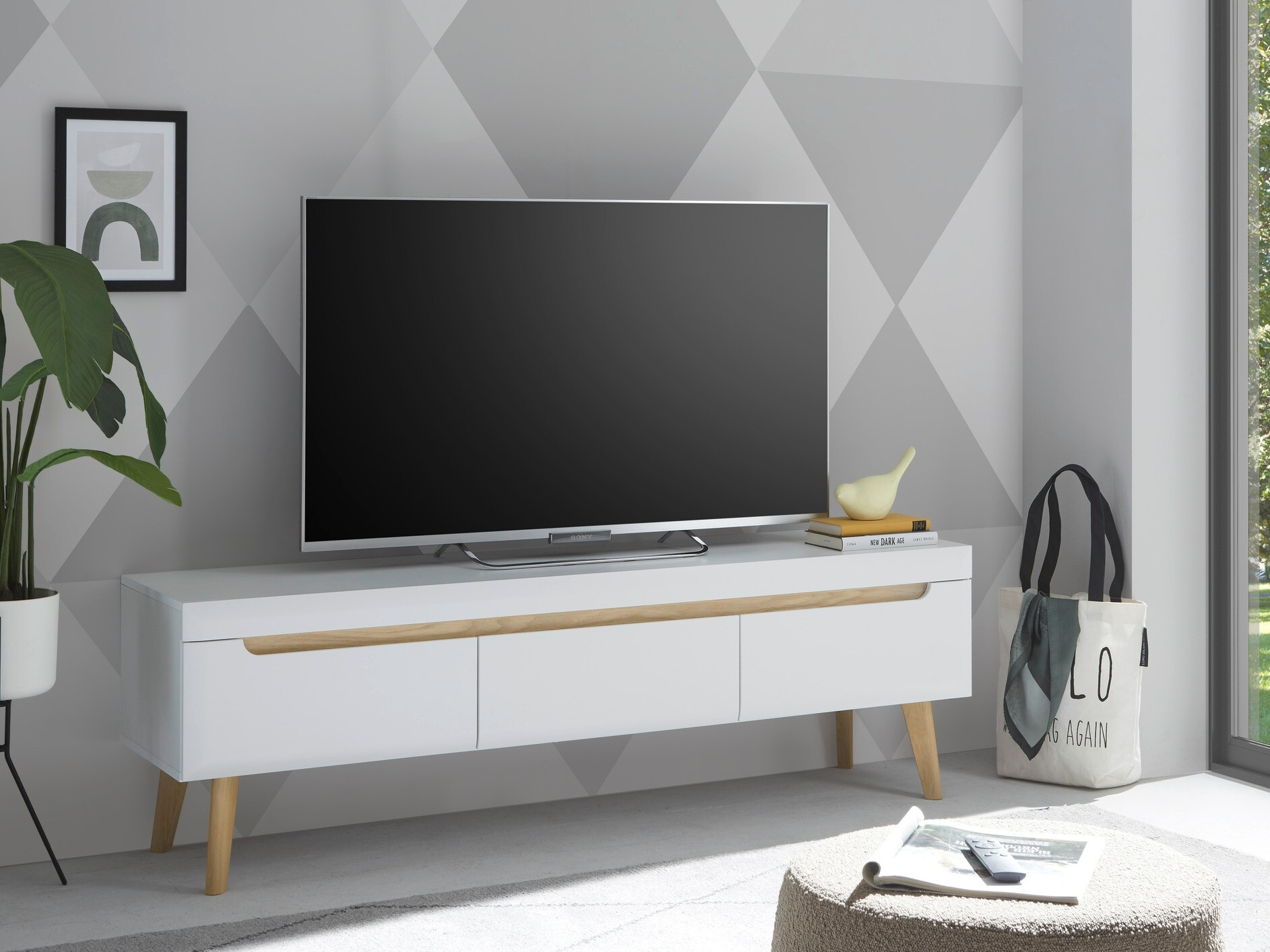 TV-állvány Vircava 103 (Fehér)