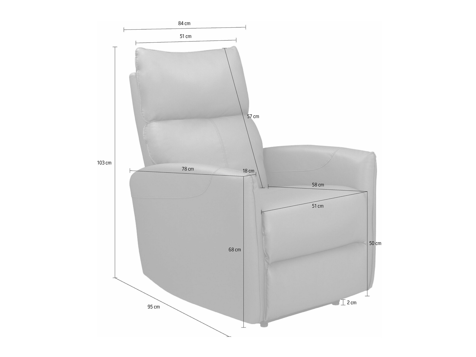 Relax fotel Denton 1339 (Antracit)