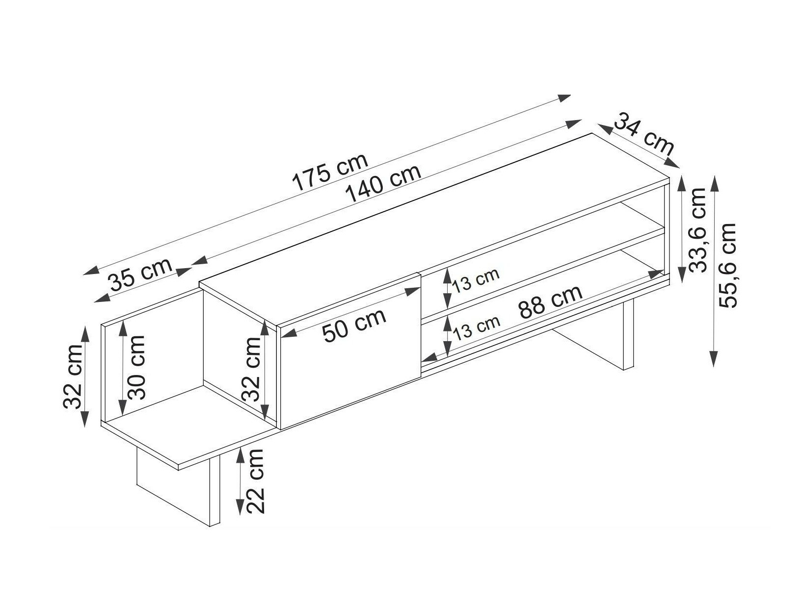 TV-állvány Kailua 2230