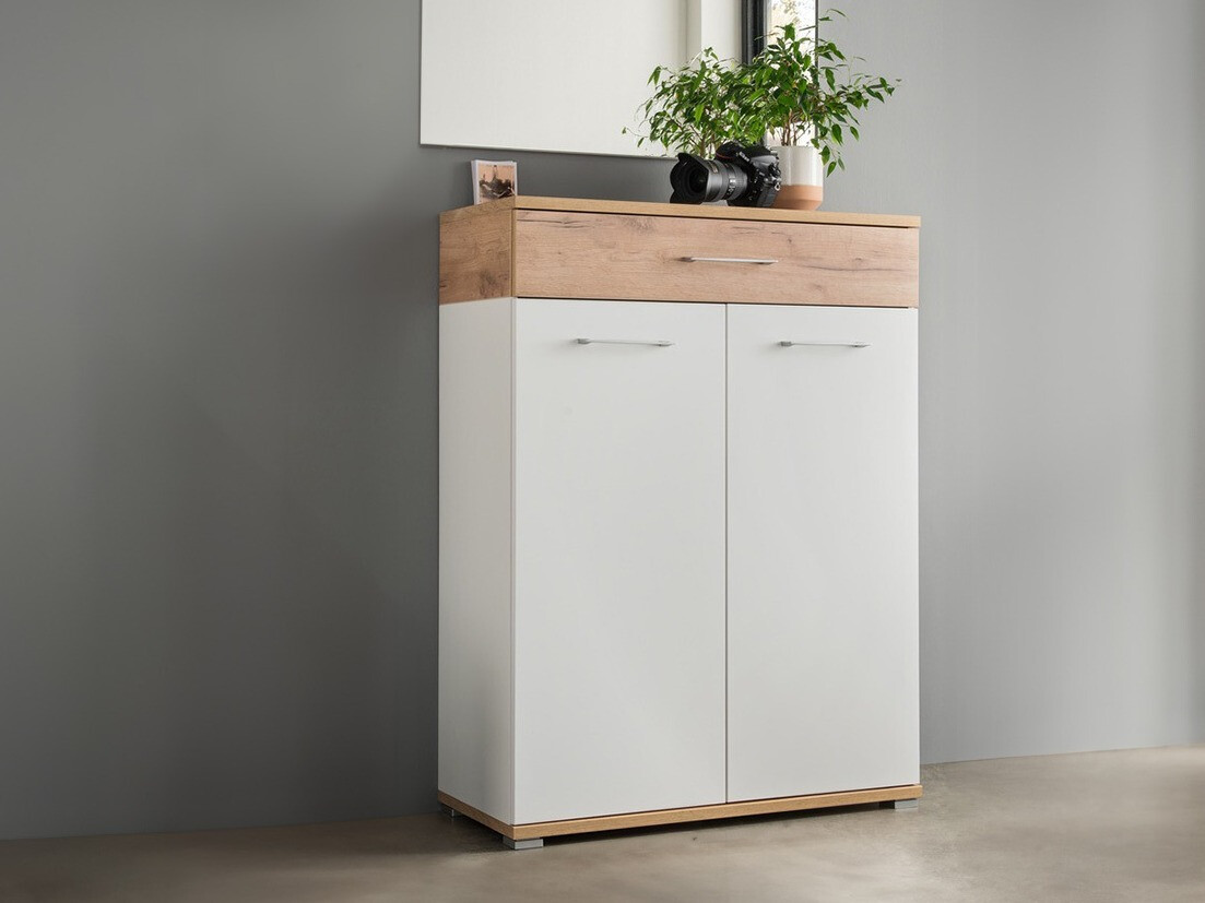 Komód Nuveno 100 (Fehér + Navarra tölgy)