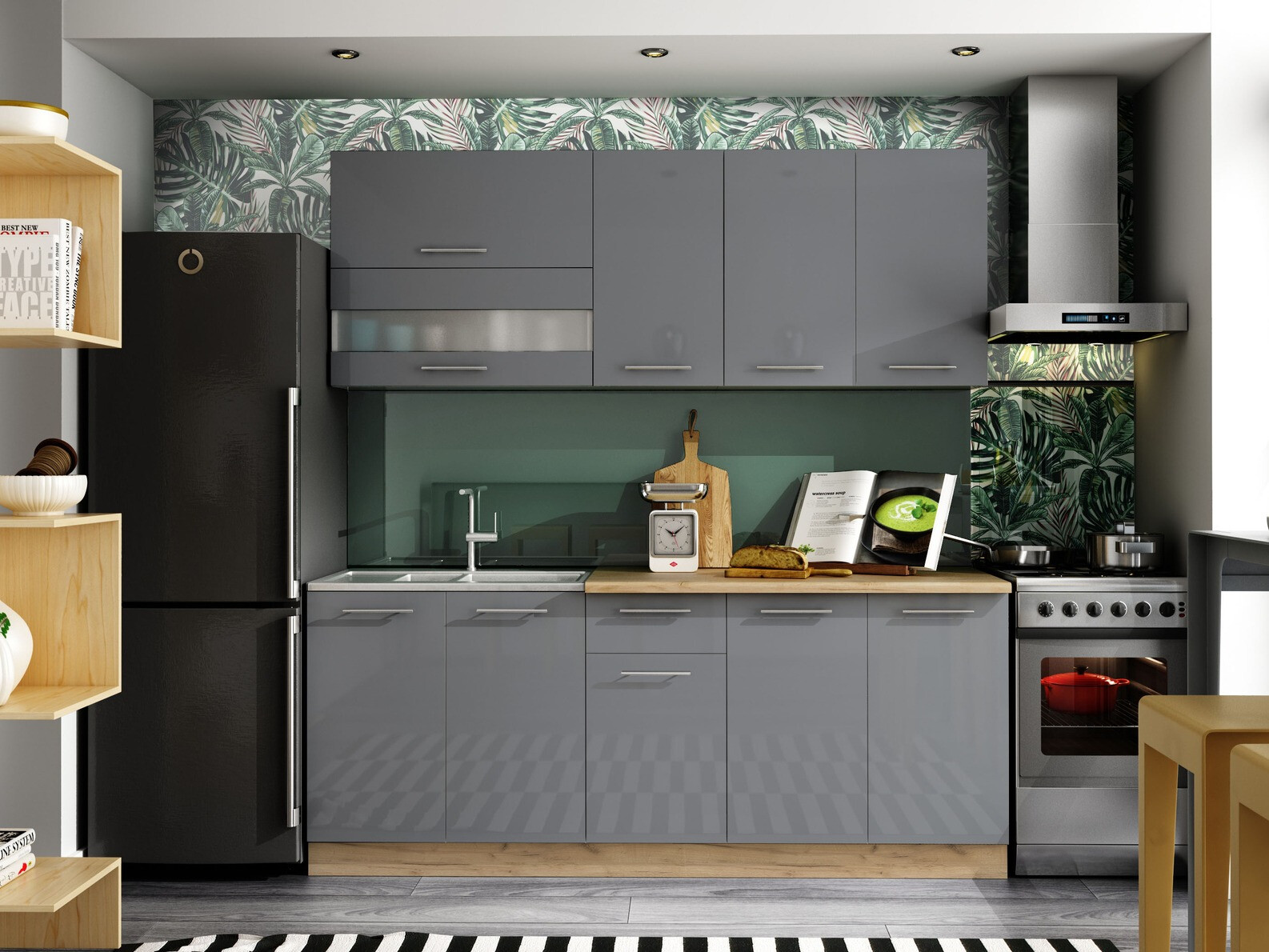 Moduláris fali szekrény Tiffa Grey 111