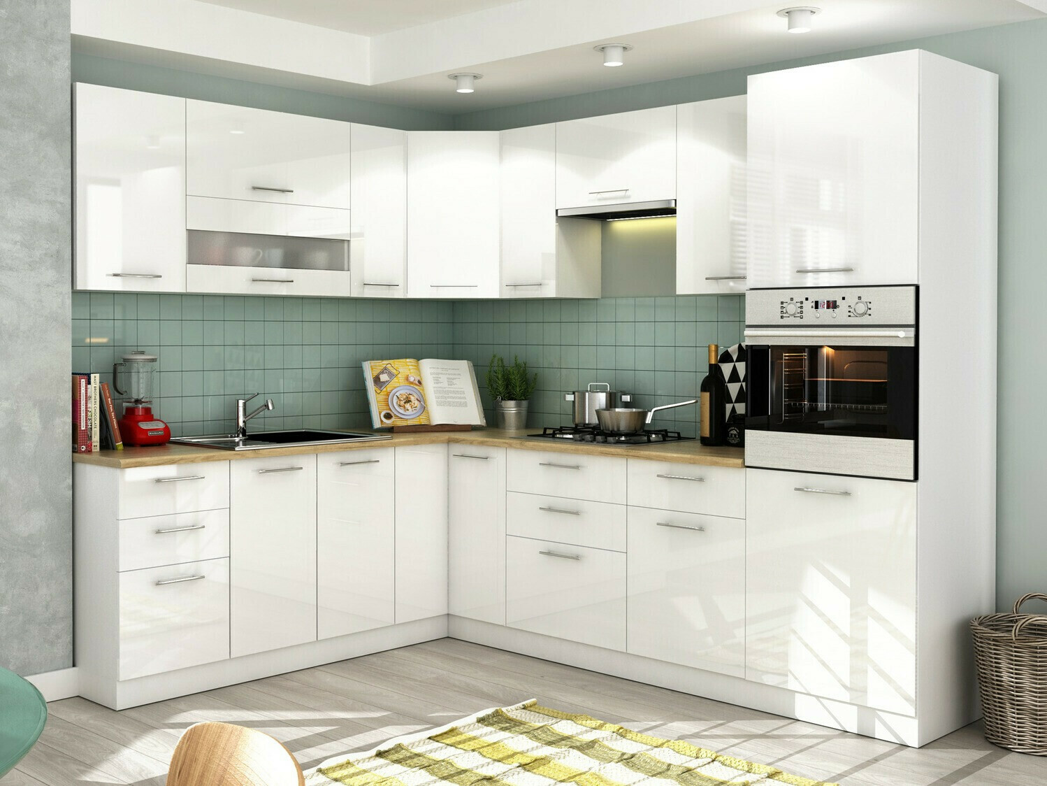 Moduláris fali szekrény Tiffa White 124