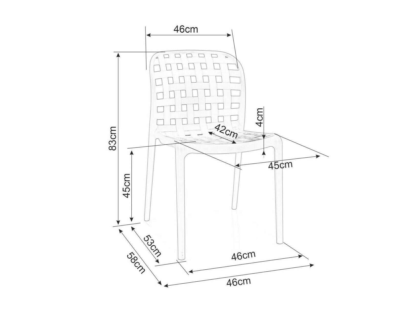 Szék Detroit 413 (Szürke)