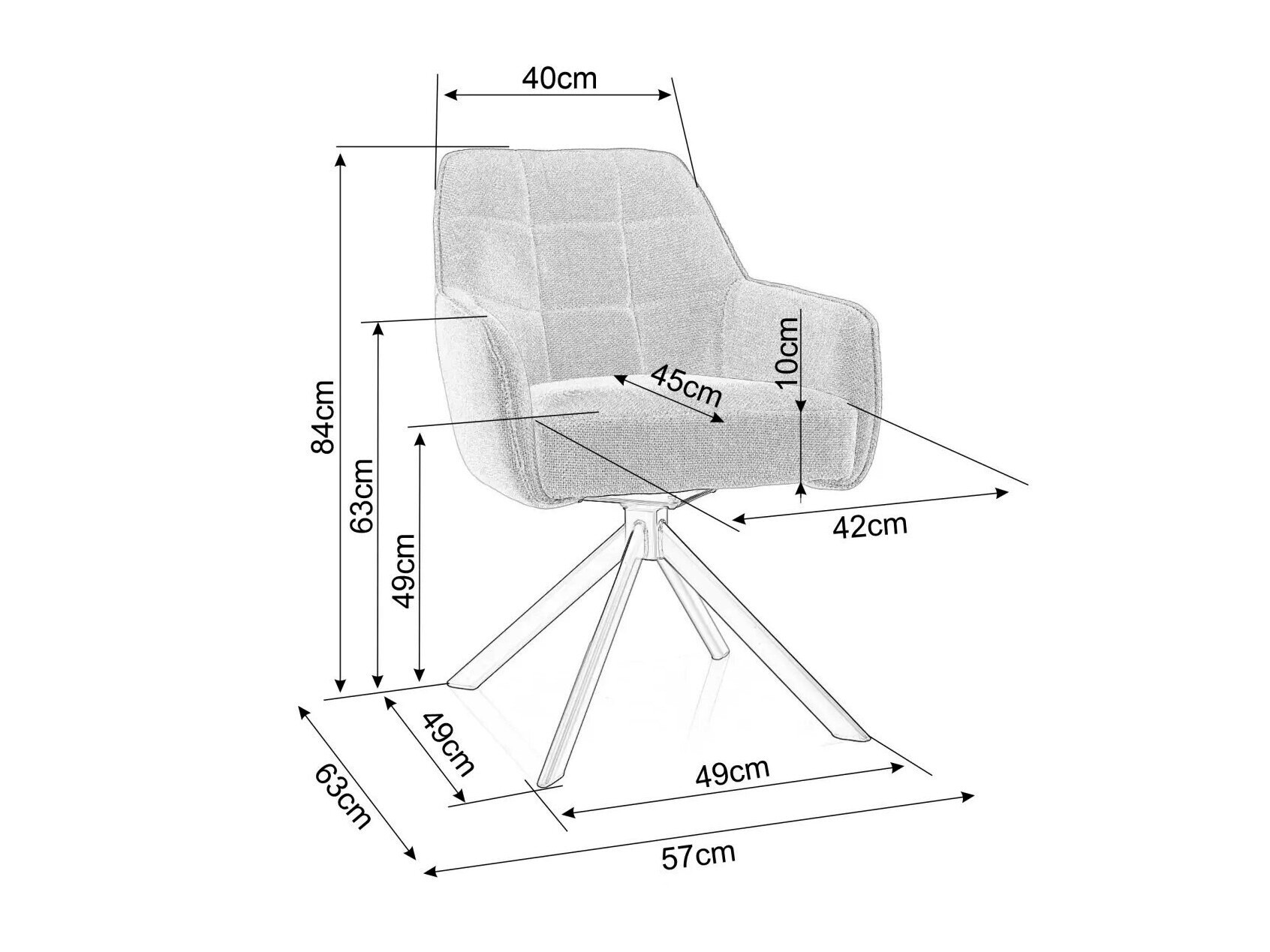 Szék Detroit 415 (Khaki)
