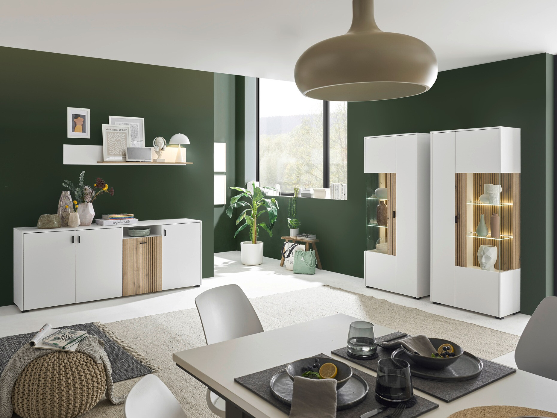 Könyvespolc Belmelu 103 (Fehér + Tölgy)