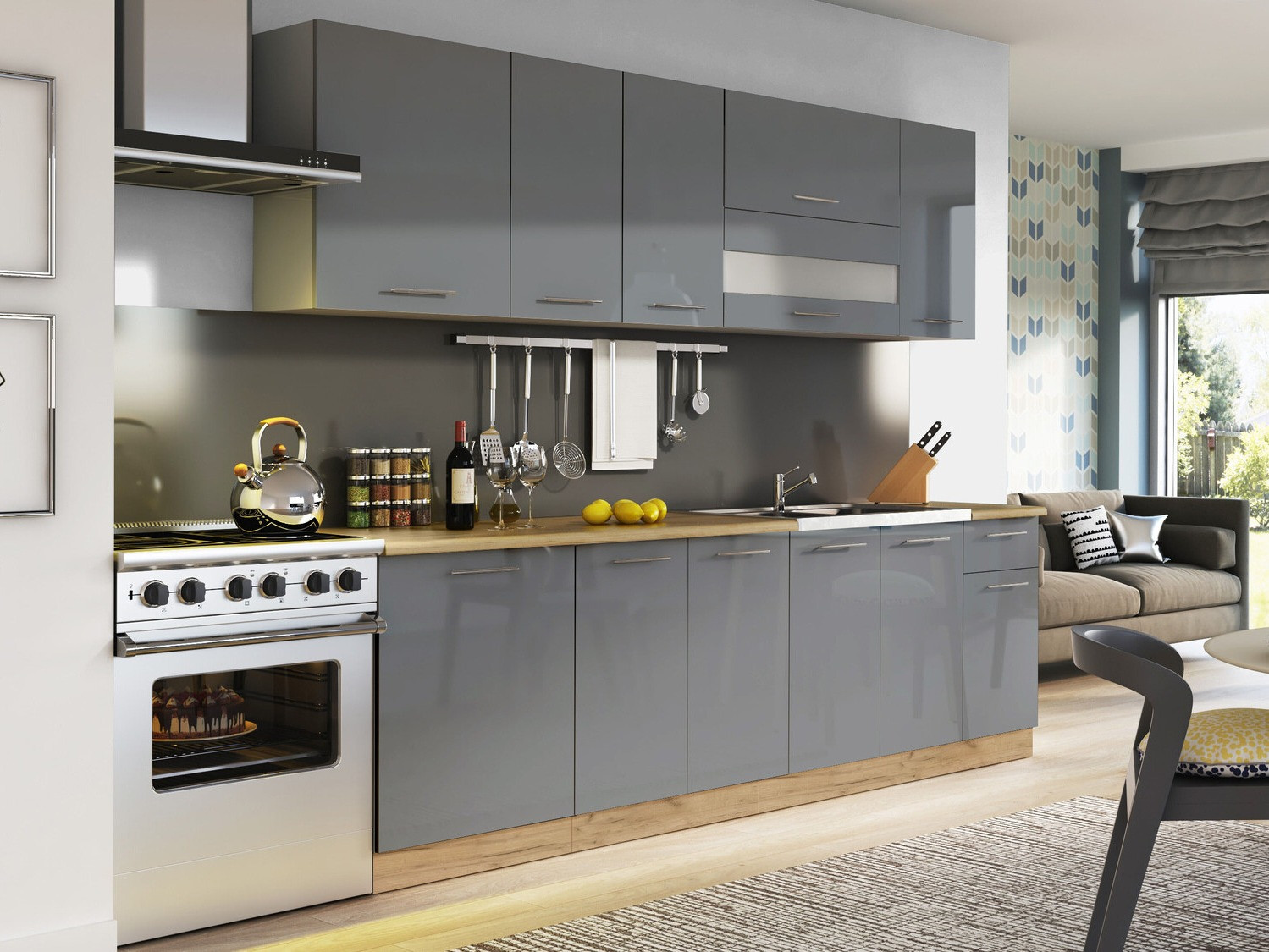 Moduláris szekrény ajtókkal Tiffa Grey 143