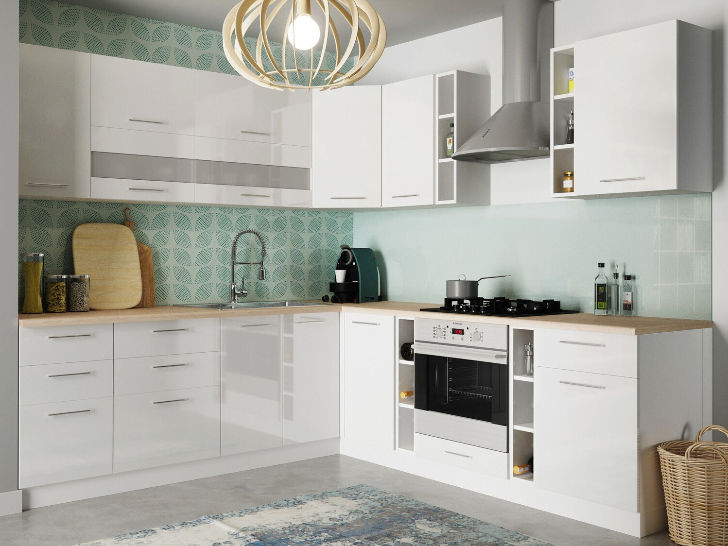 Moduláris szekrény fiókokkal Tiffa White 145