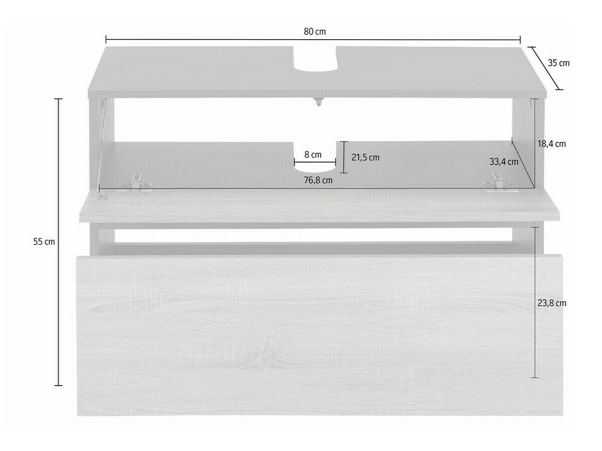 Mosdó alatti álló szekrény Soncamu 109 (Tölgy)