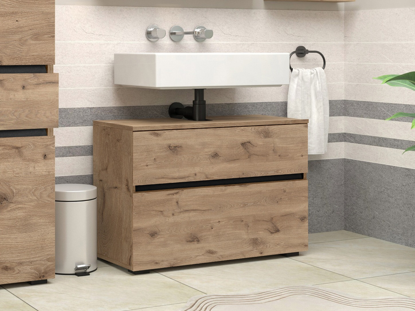 Mosdó alatti szekrény Soncamu 109 (Tölgy)