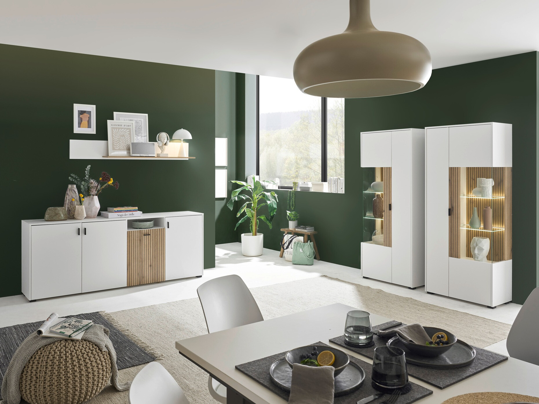 Szekrény Belmelu 108 (Fehér + Tölgy)