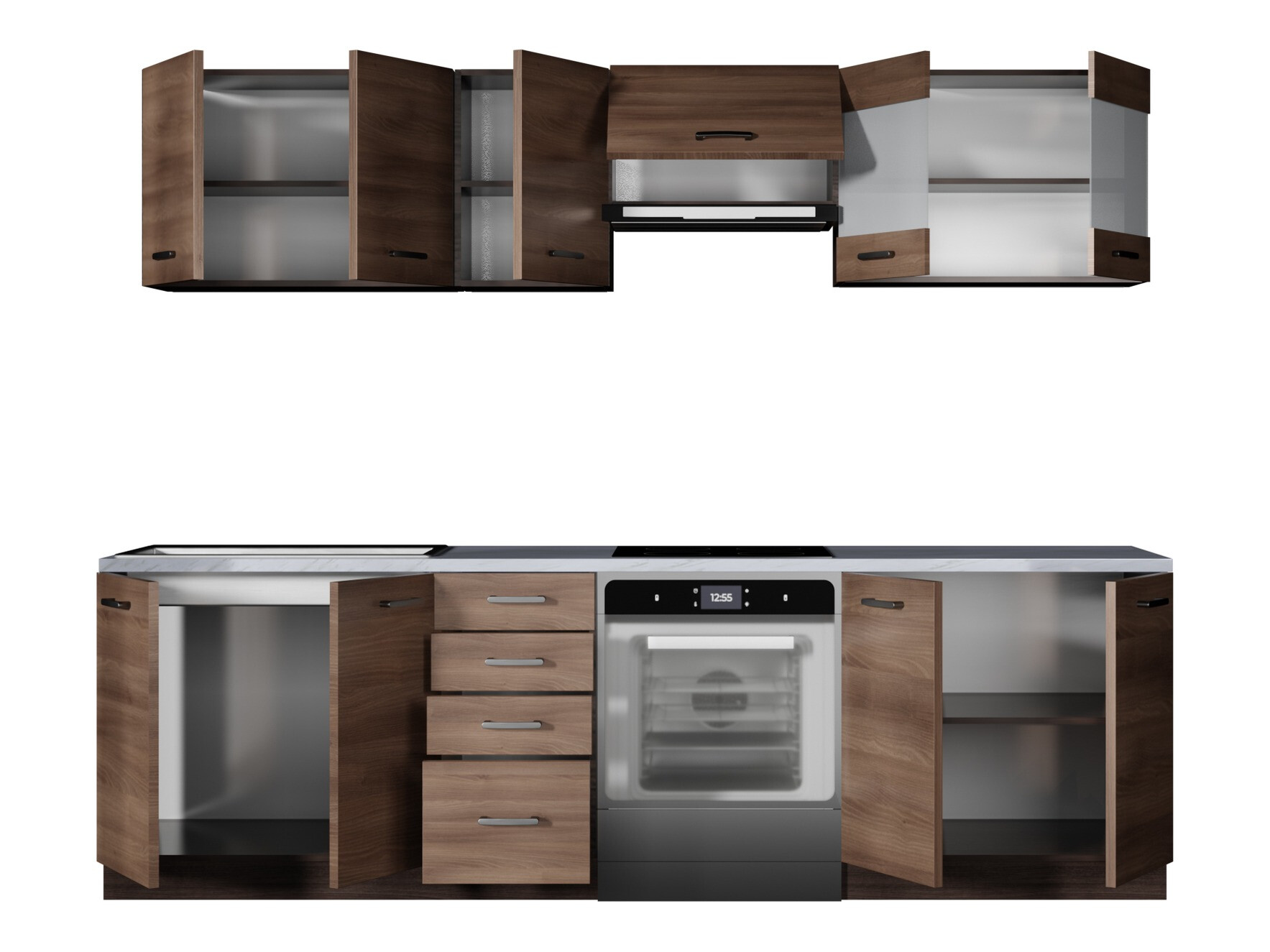 Konyhabútor Houston 1138 (Sötét tölgy)