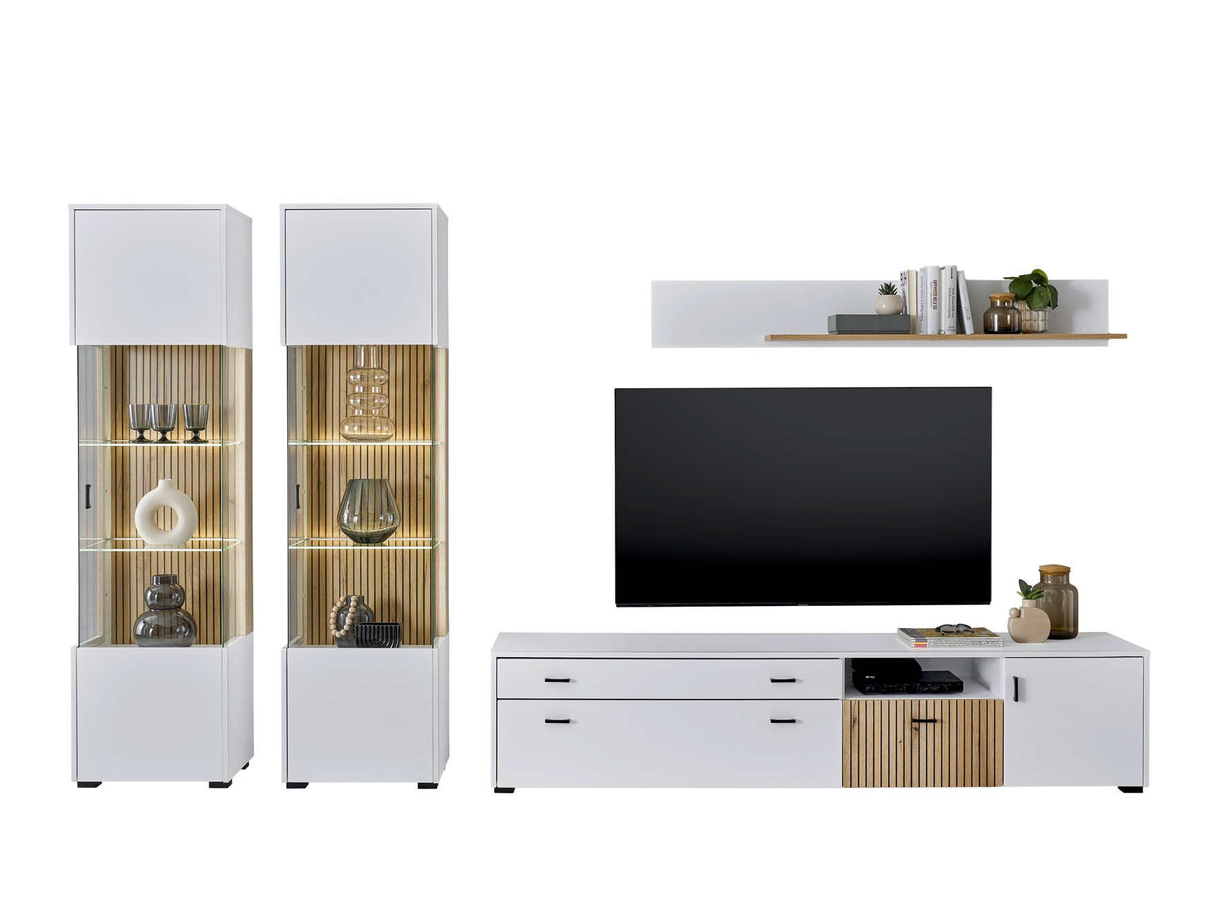 Nappali szett Belmelu 117 (Fehér + Tölgy)