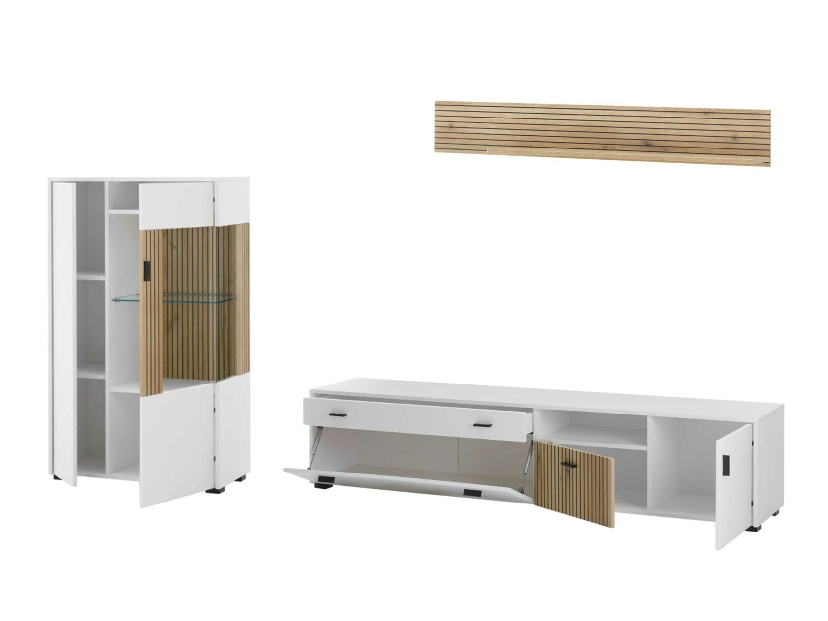 Nappali szett Belmelu 119 (Fehér + Tölgy)